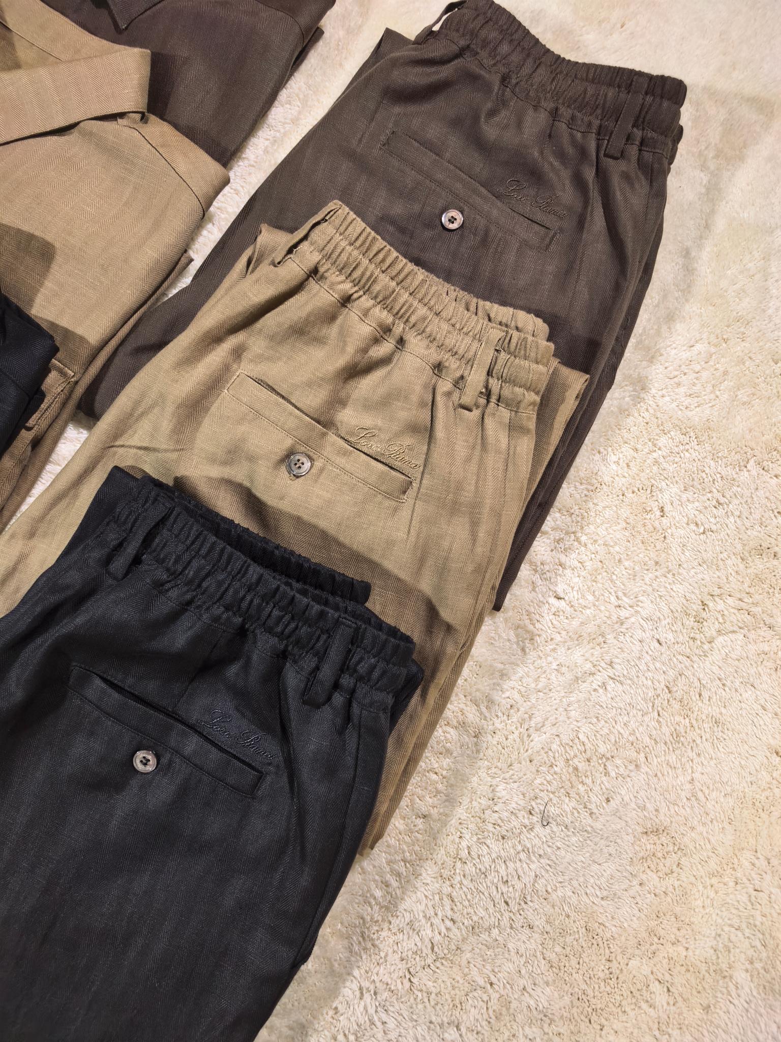 新品天丝麻料套装4色  Loro Piana（诺悠翩雅）一套/套2026高端品质专柜，贸易公司渠道稀出，