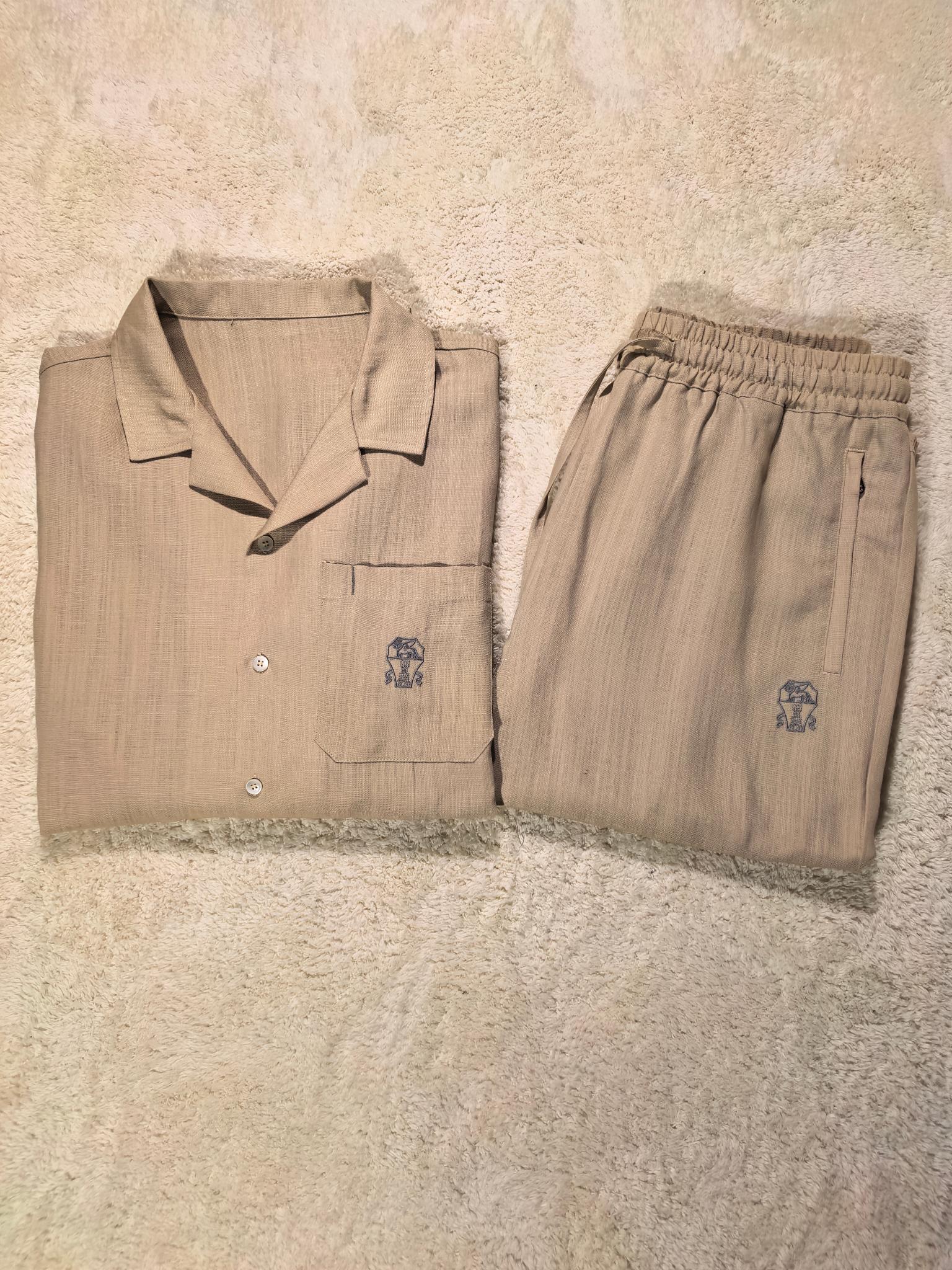 新品天丝麻料套装4色 Brunello Cucinelli-BC 一套不拆/套2026高端品质专柜，贸易