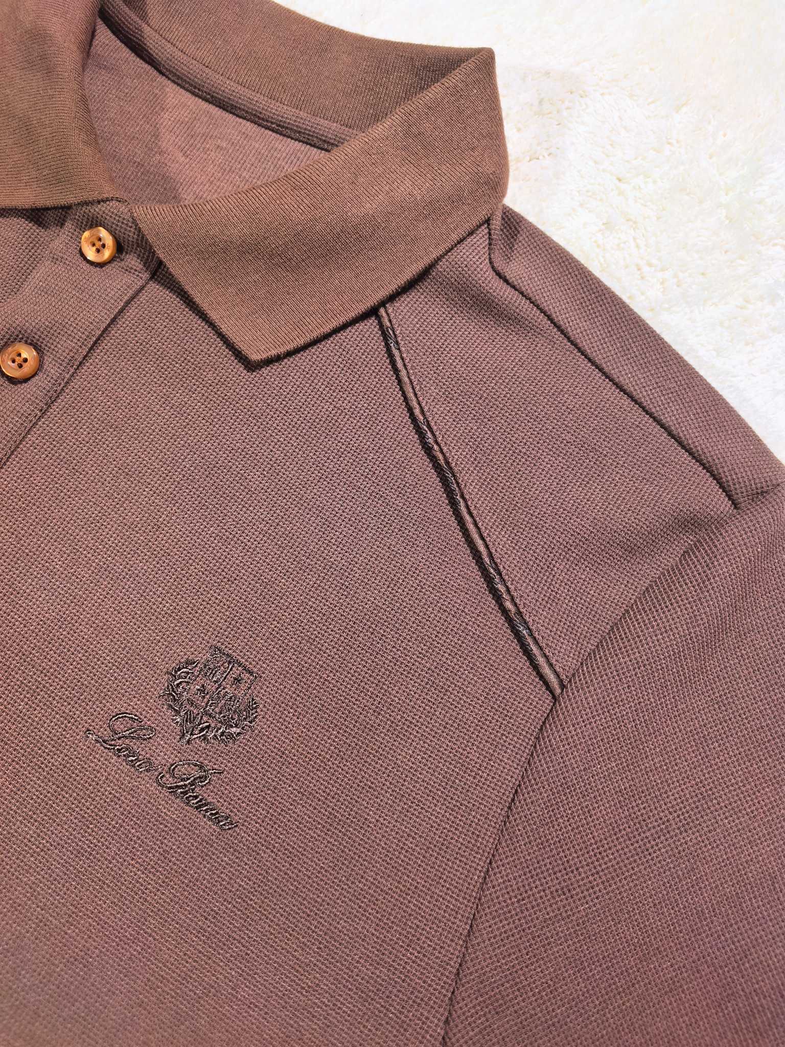 新品Lor* Piana套装春夏新款，一套不拆/套2026男士经典刺绣徽标基础款纯色圆领短袖T恤衫+工装