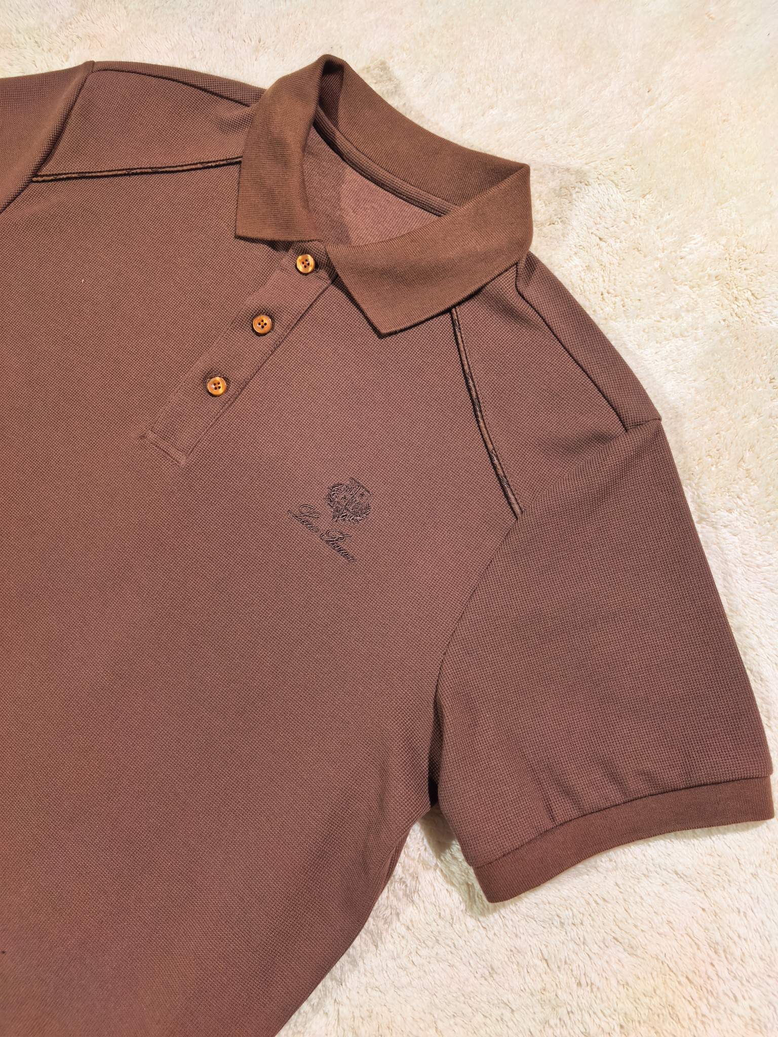 新品Lor* Piana套装春夏新款，一套不拆/套2026男士经典刺绣徽标基础款纯色圆领短袖T恤衫+工装