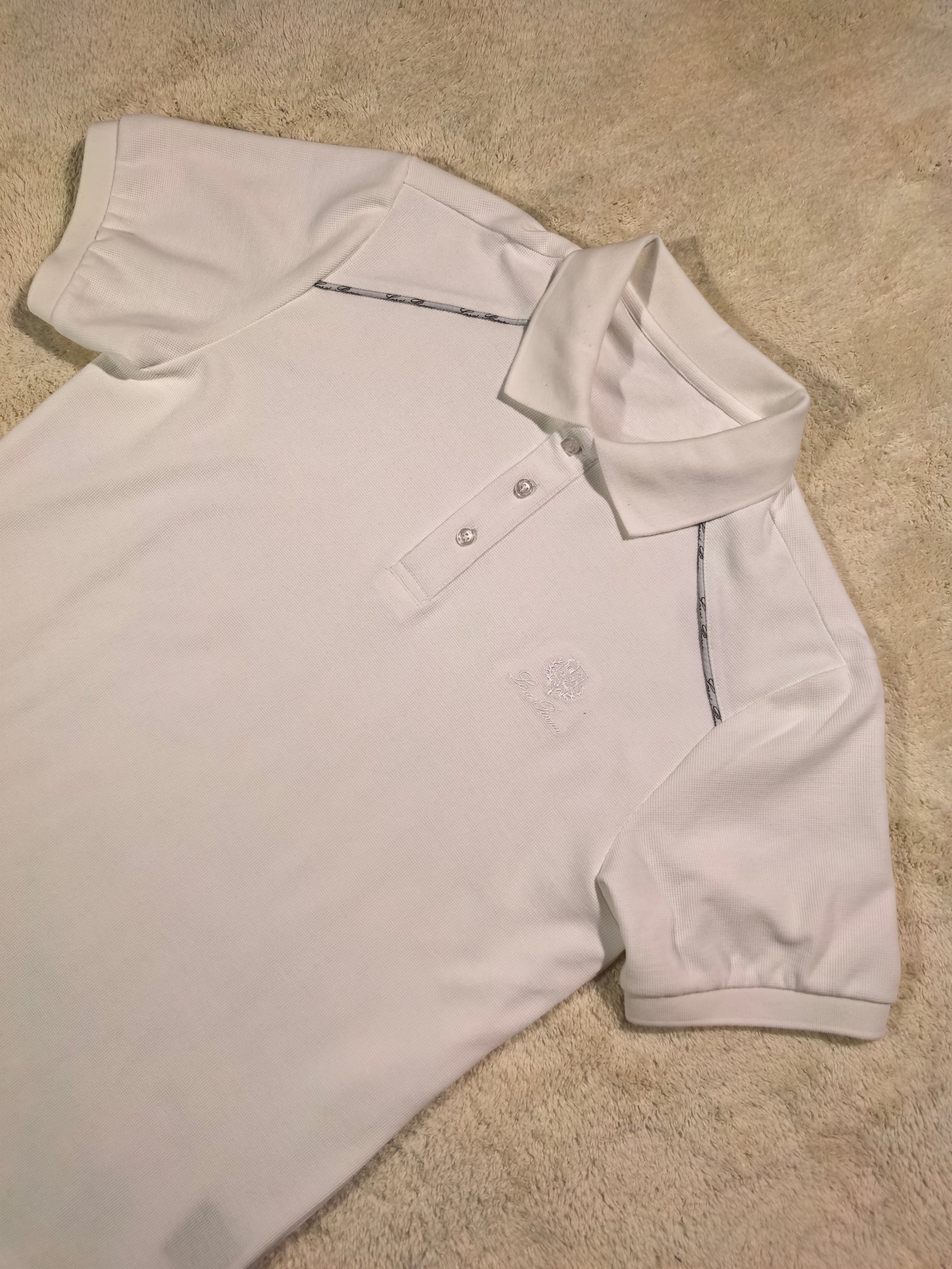 新品Lor* Piana套装春夏新款，一套不拆/套2026男士经典刺绣徽标基础款纯色圆领短袖T恤衫+工装