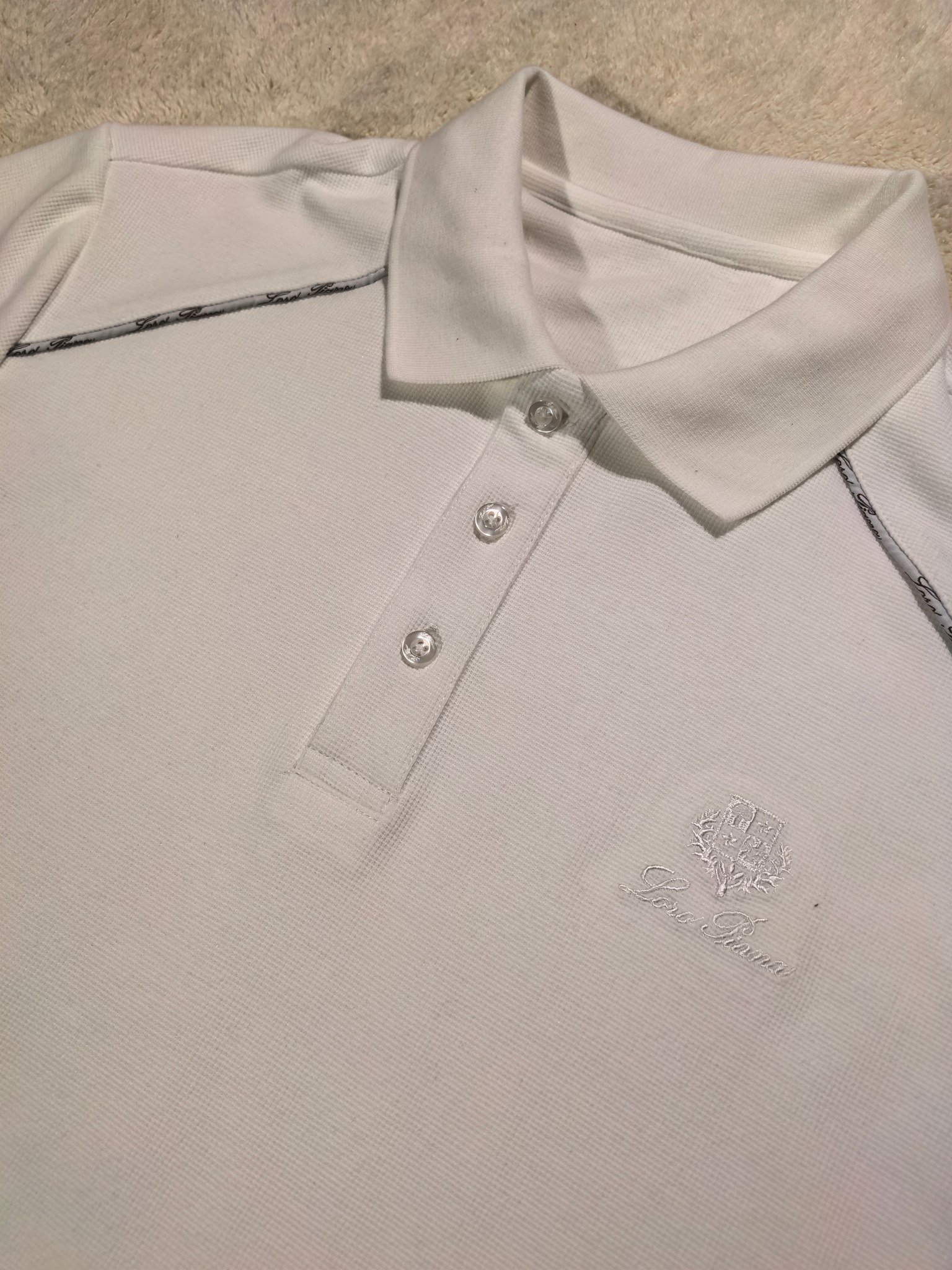 新品Lor* Piana套装春夏新款，一套不拆/套2026男士经典刺绣徽标基础款纯色圆领短袖T恤衫+工装