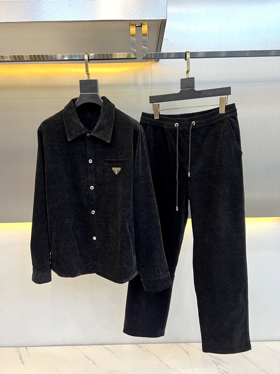 Prada Black Collar Tracksuit