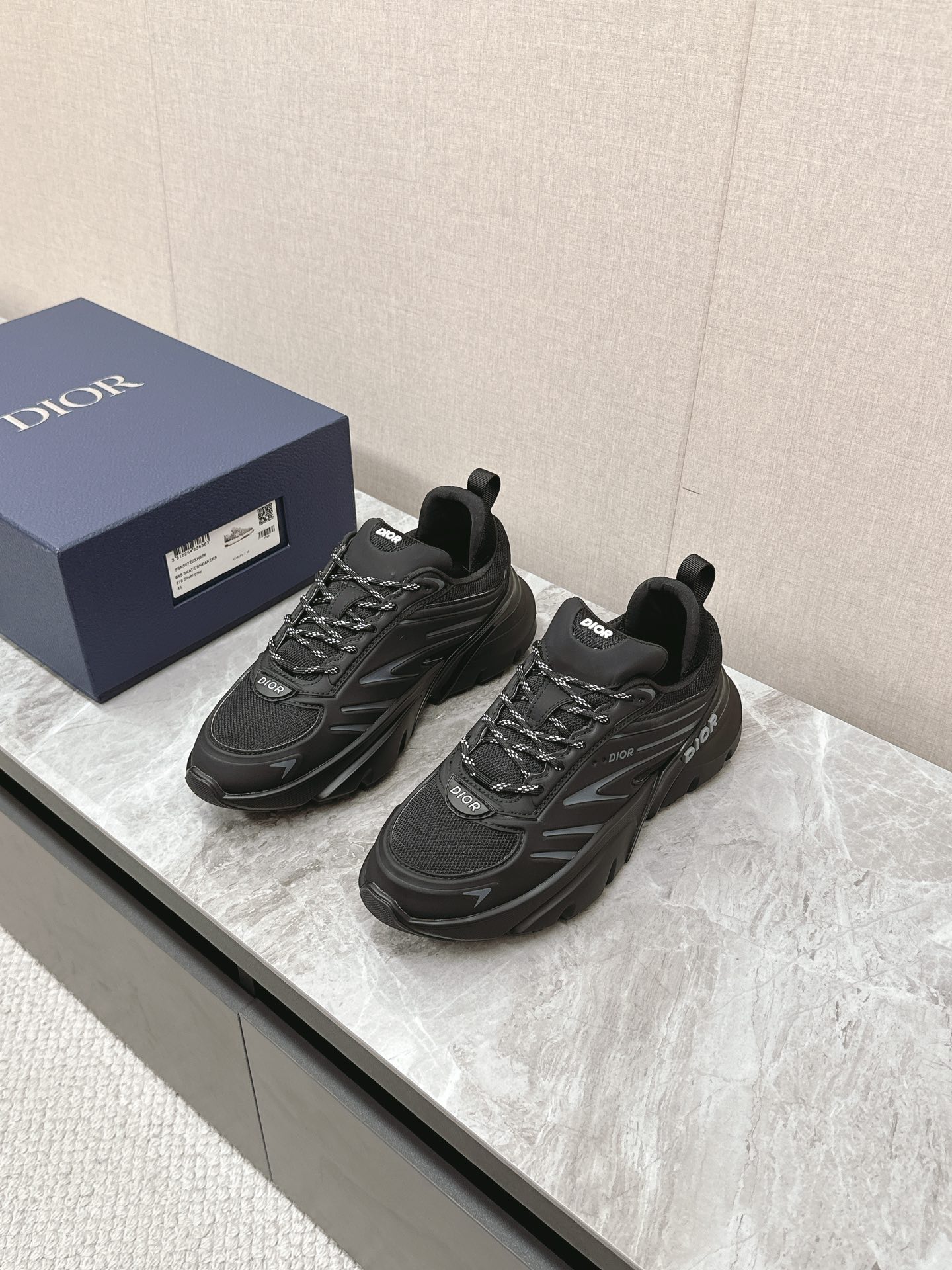 Dior Zapatos Zapatillas deportivas Incrustados con diamantes Universal para hombres y mujeres Lona Tejidos Vintage Casual