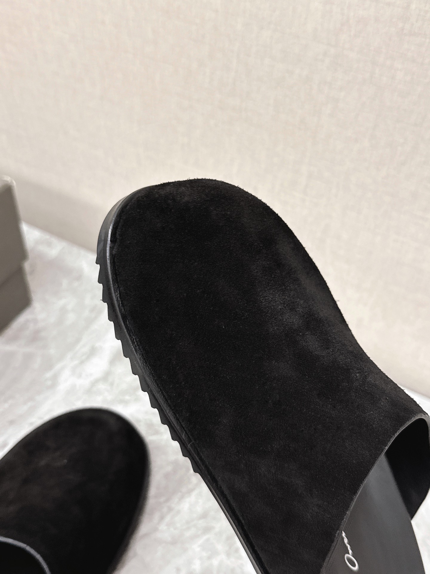 Rick Owens Suede Black Couple's Mules Handmade Leather Slippers 7 i1742639576 131 4