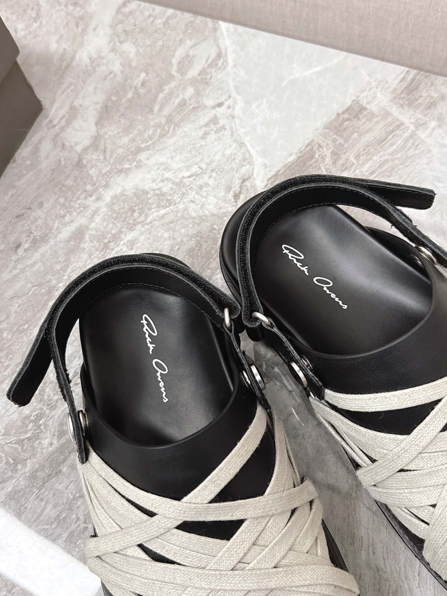 Rick Owens Crazy Straps Couple Sandals Suede Black Handmade 9 i1742639667 2049 0