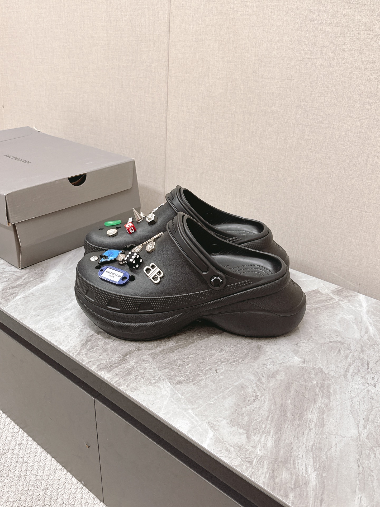Balenciaga Women's Spring/Summer Clogs With Brand Logo & DIY Charms 5 i1745151135 3751 0
