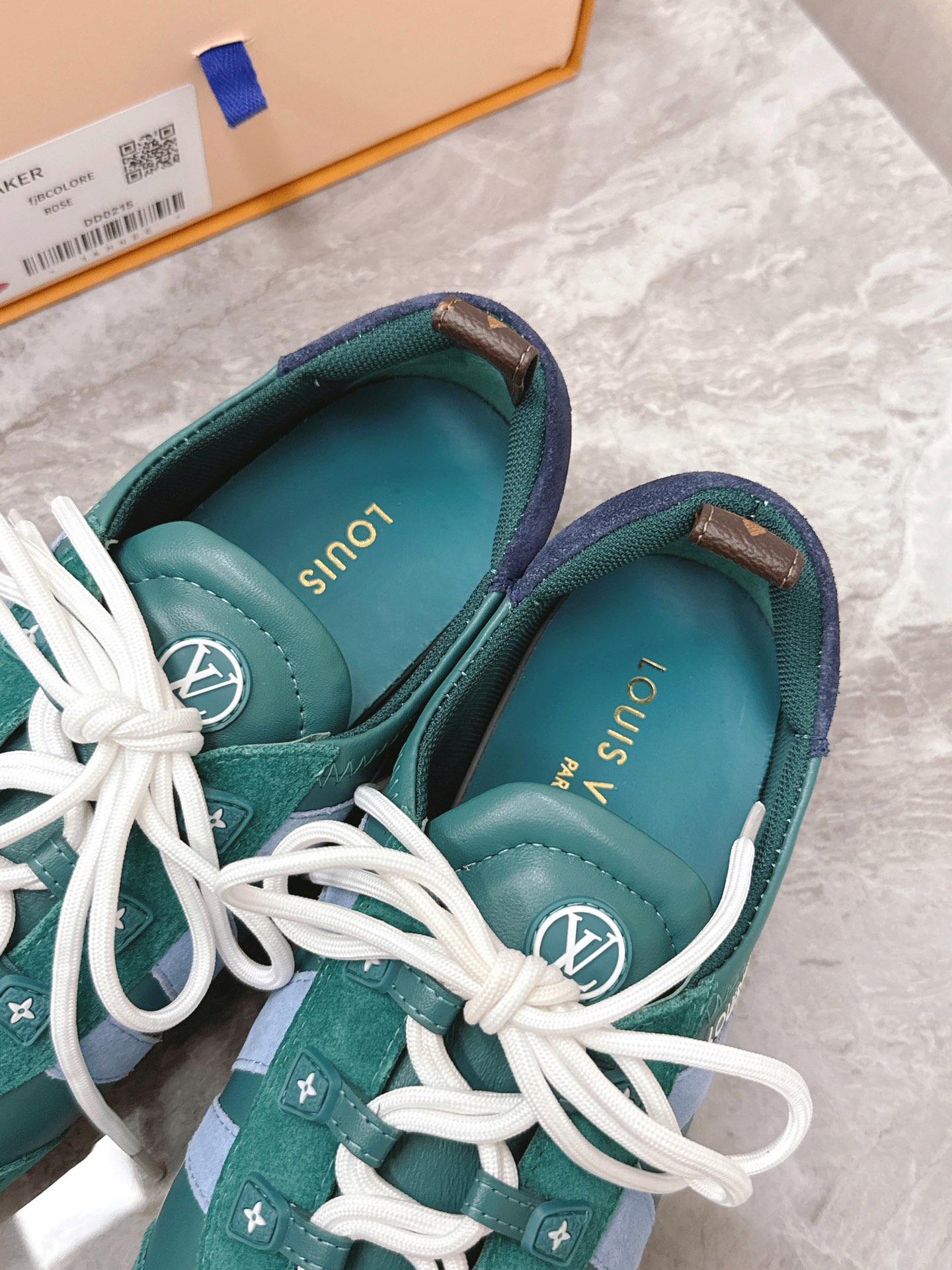 Louis Vuitton Sneakerina Ballet Sneakers Green Leather Women's Shoes 9 i1745399759 6667 1