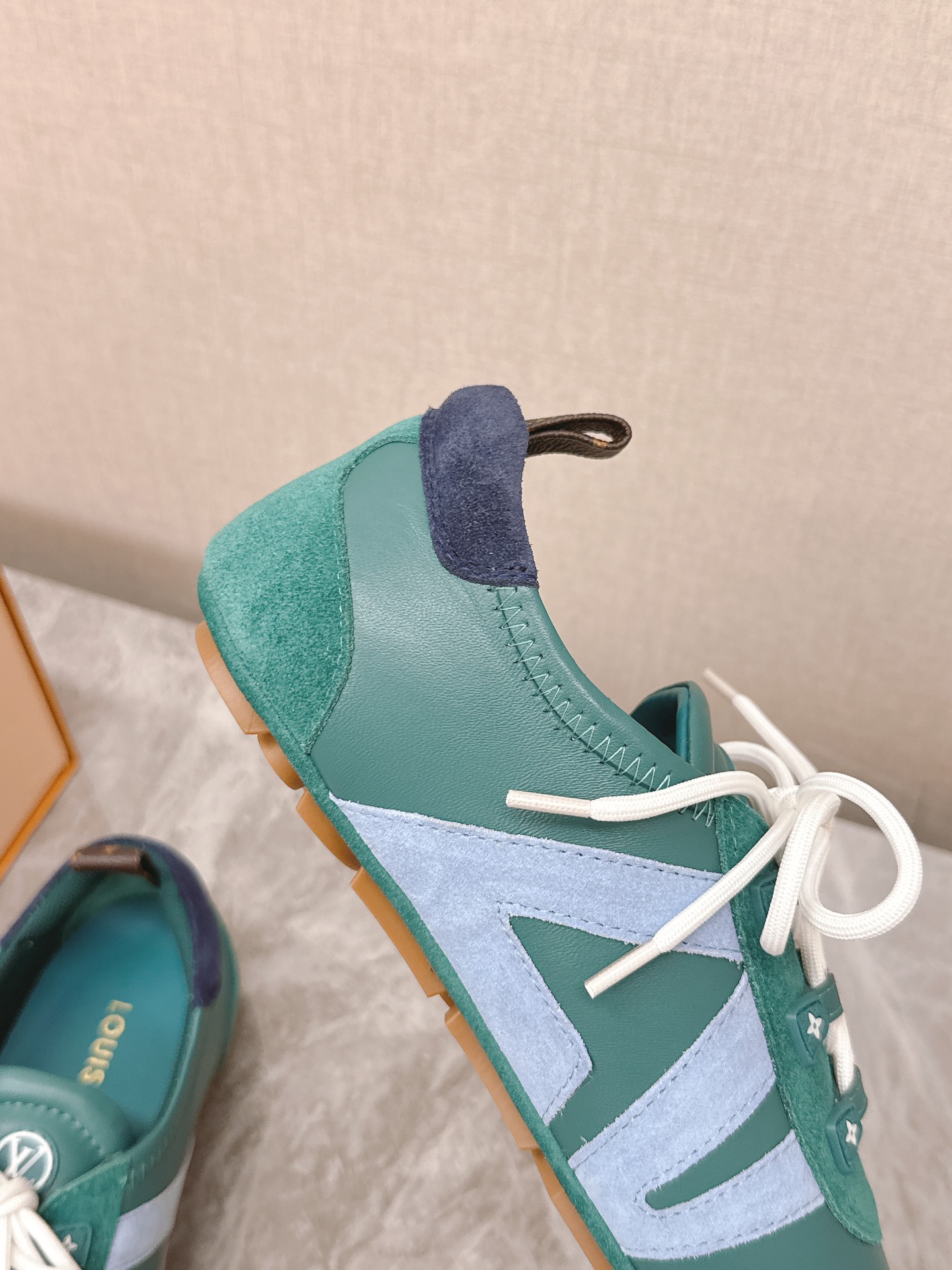 Louis Vuitton Sneakerina Ballet Sneakers Green Leather Women's Shoes 10 i1745399760 3084 7
