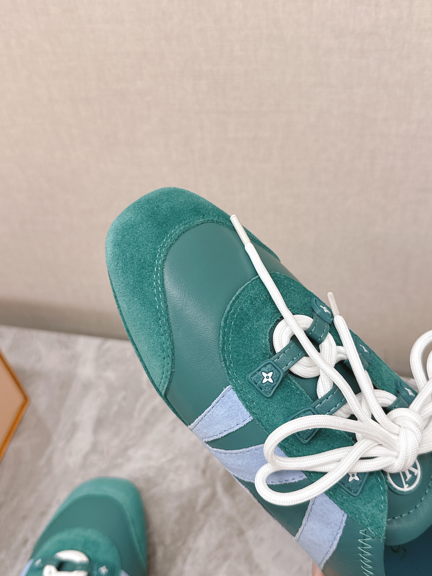 Louis Vuitton Sneakerina Ballet Sneakers Green Leather Women's Shoes 7 i1745399760 5998 8