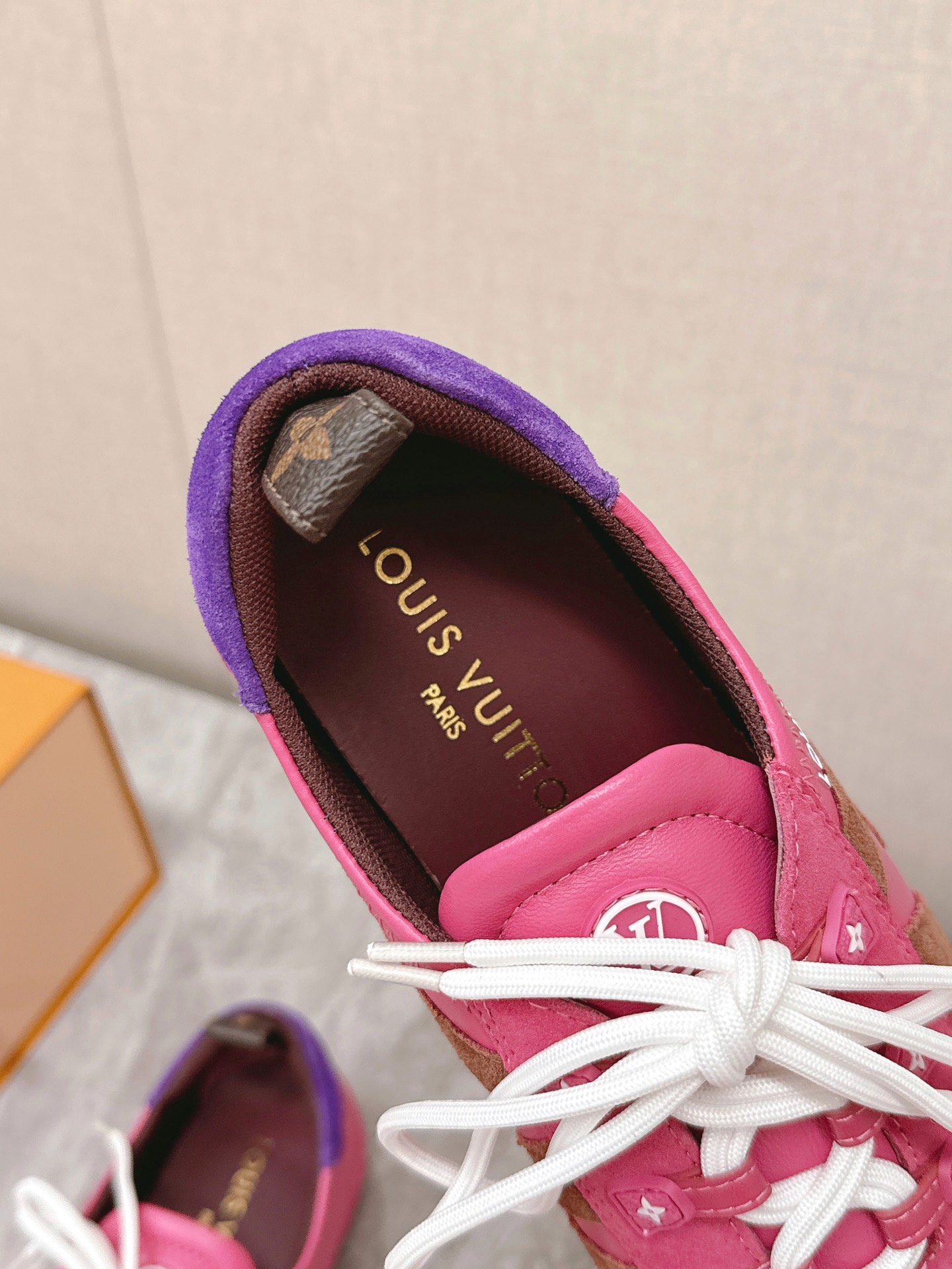 Louis Vuitton Sneakerina Ballet Flat Sneakers Pink Suede Leather for Women 9 i1745399782 565 3