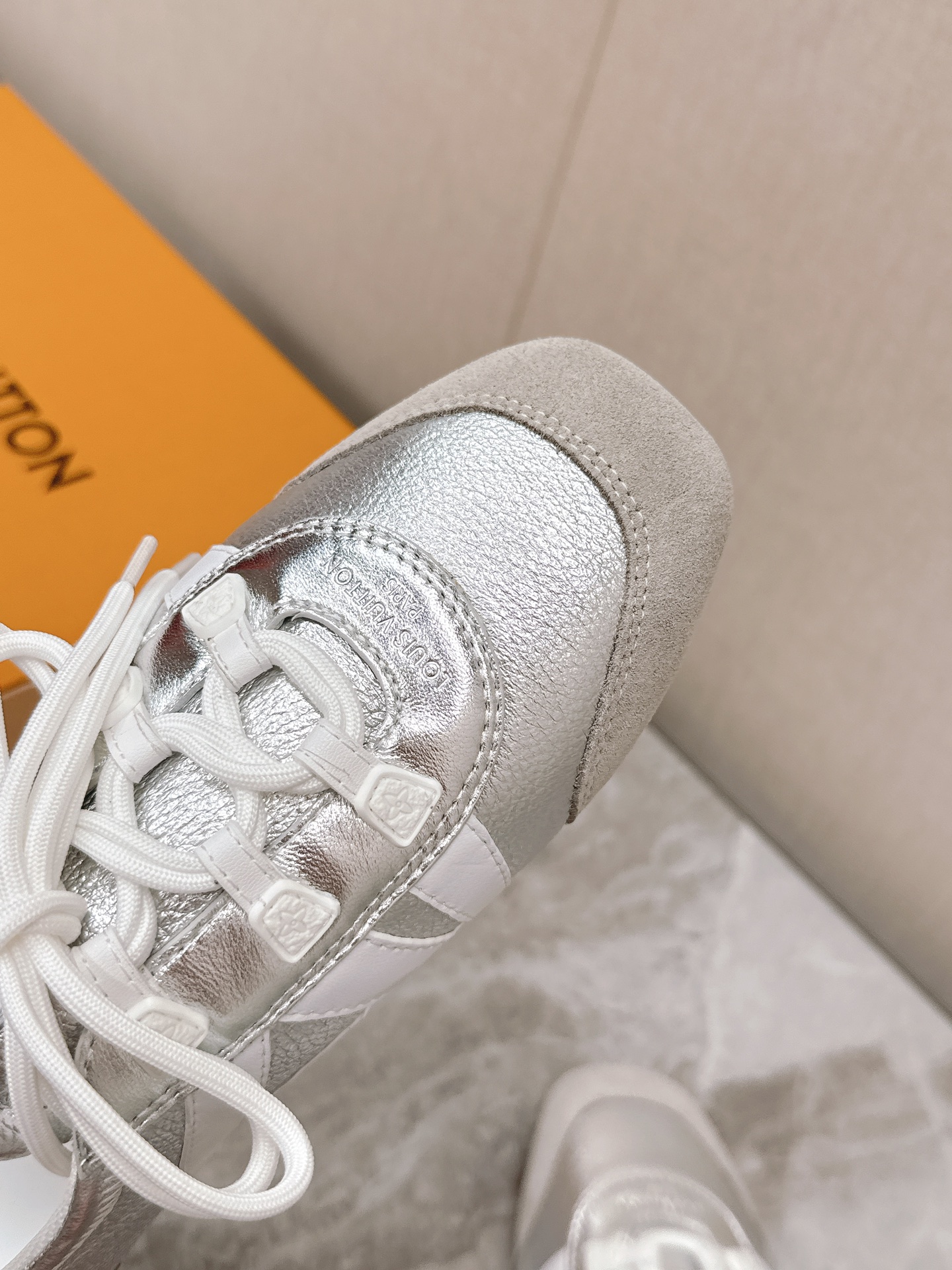 Louis Vuitton Sneakerina Ballet Sneakers - Silver Leather, Monogram Detail 7 i1745399973 1385 0