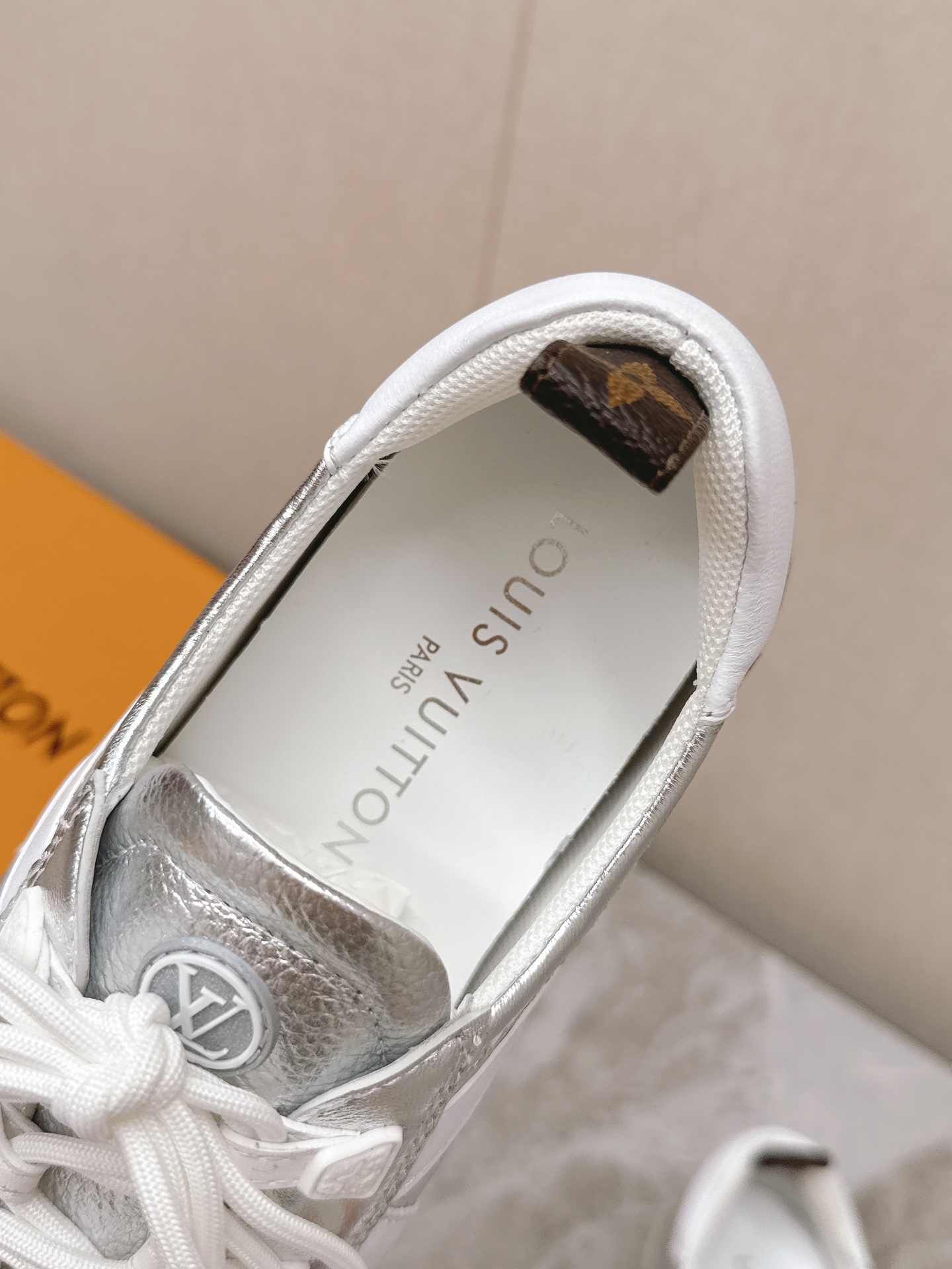 Louis Vuitton Sneakerina Ballet Sneakers - Silver Leather, Monogram Detail 10 i1745399973 3360 0