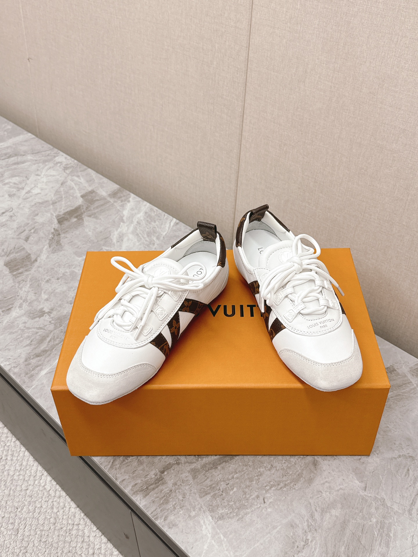 Louis Vuitton Sneakerina Ballet Shoes: Leather, Monogram Accents, Comfortable Fit 6 i1745400004 3287 0