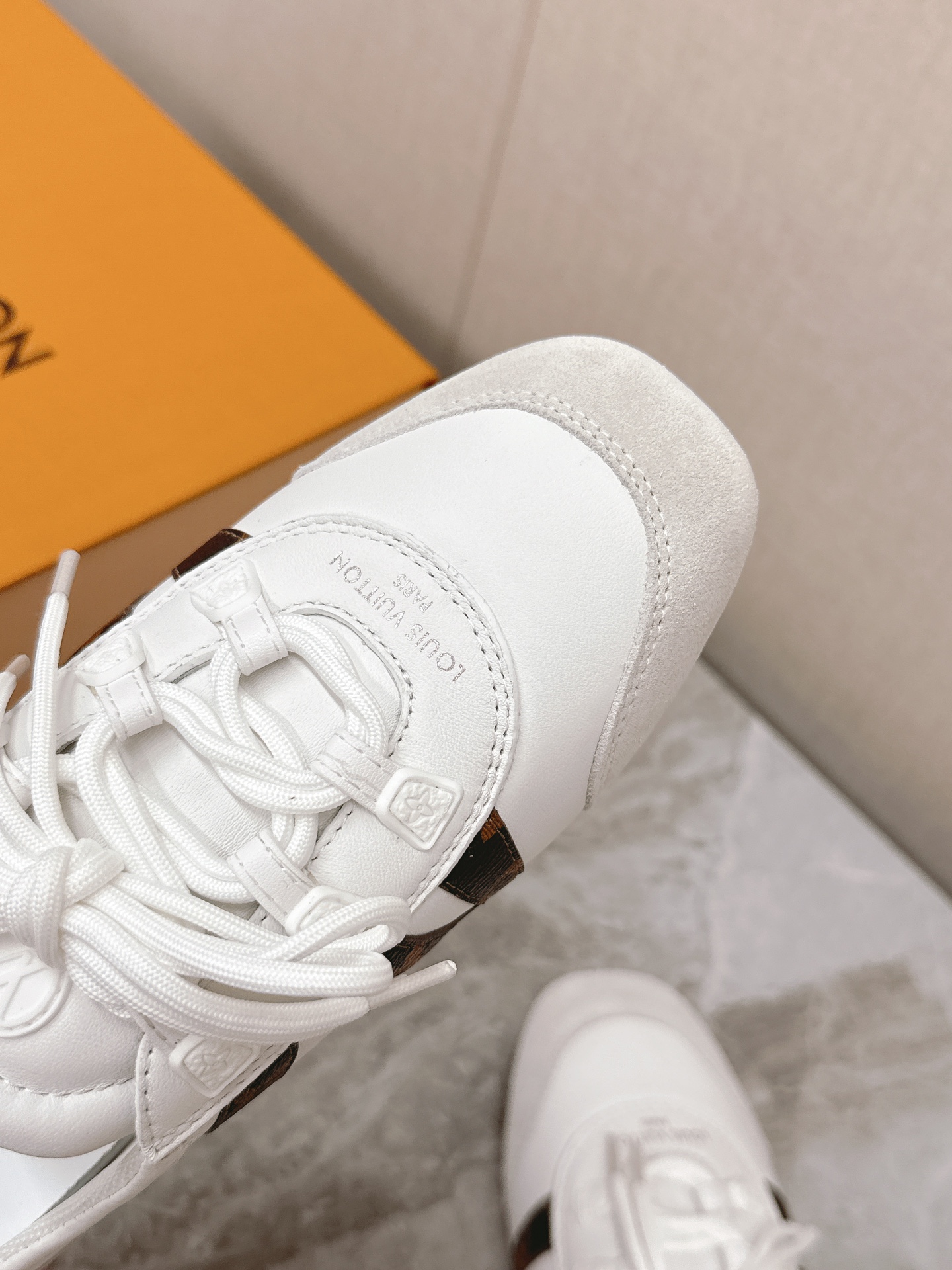 Louis Vuitton Sneakerina Ballet Shoes: Leather, Monogram Accents, Comfortable Fit 7 i1745400004 6305 0