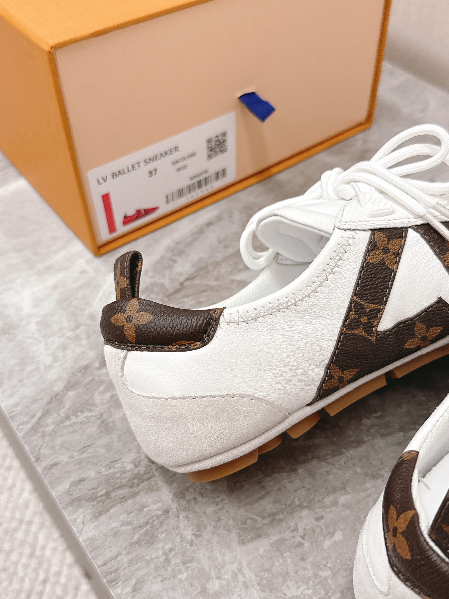 Louis Vuitton Sneakerina Ballet Shoes: Leather, Monogram Accents, Comfortable Fit 9 i1745400004 7514 0