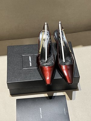 Yves Saint Laurent Shoes High Heel Pumps Genuine Leather Patent Sheepskin