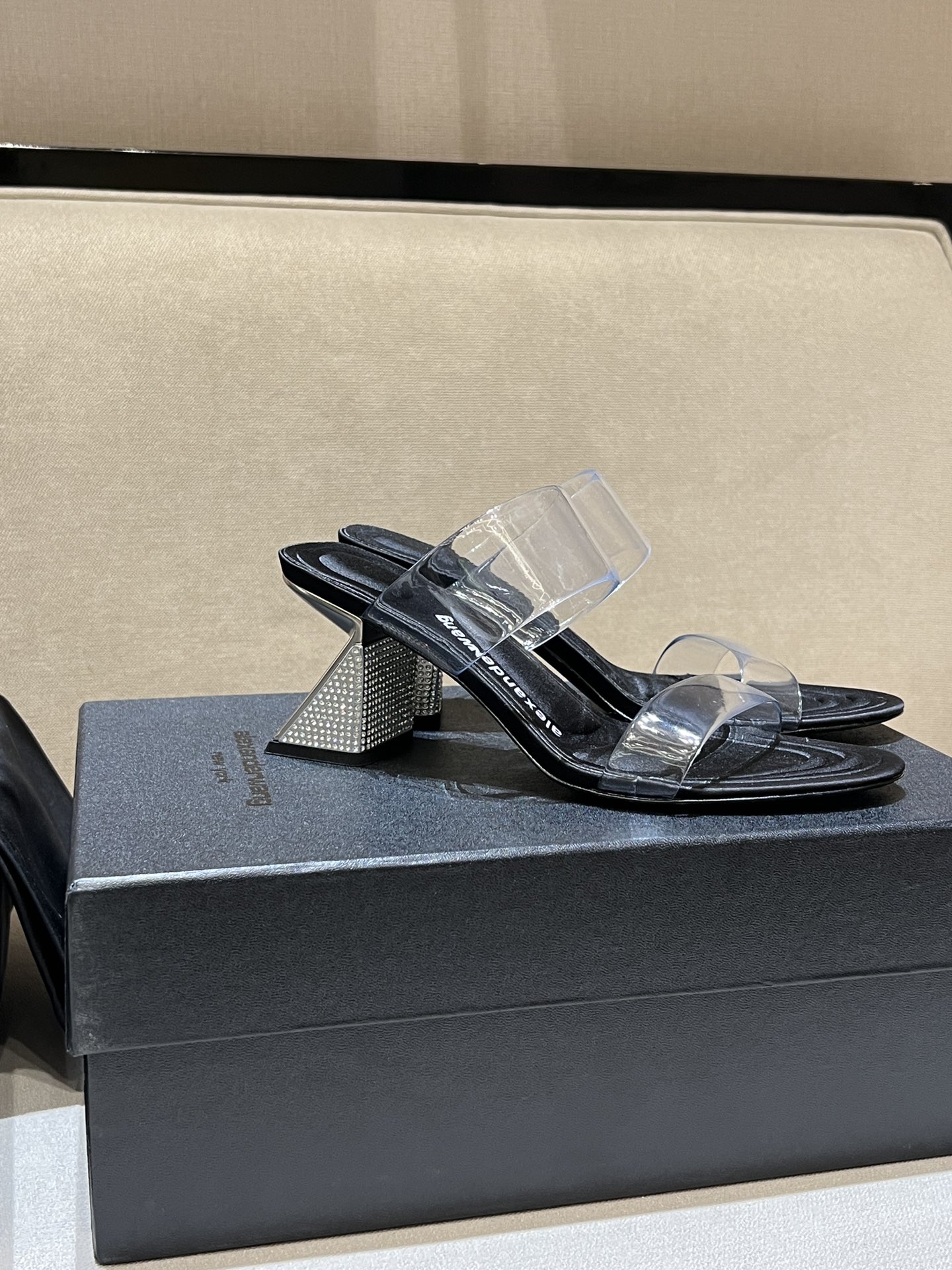 Alexander Wang Shoes Sandals Slippers Set With Diamonds Genuine Leather Spring/Summer Collection