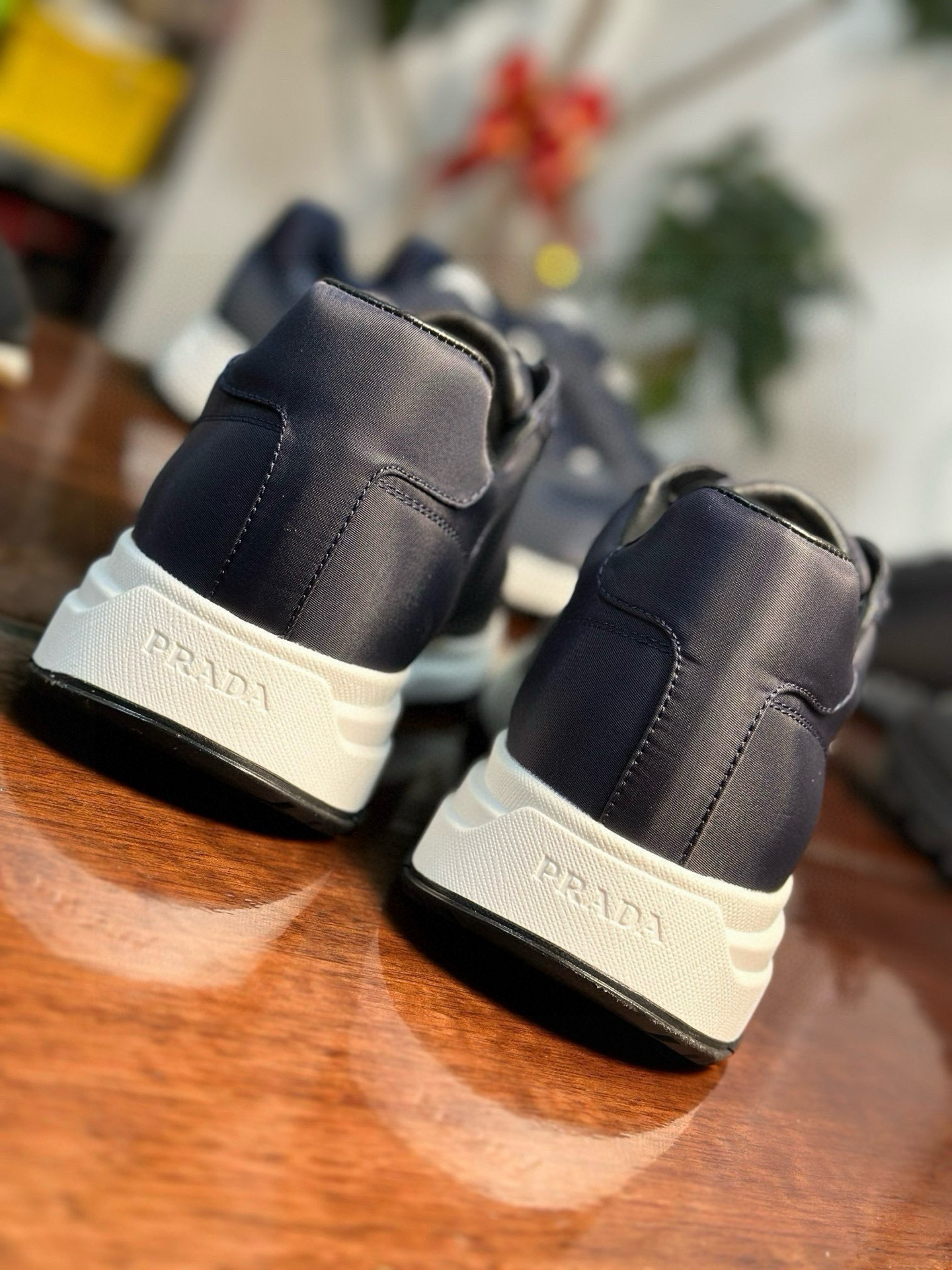 Prada Men's Blue Leather and Fabric Sneakers with Lace Closure 5 i1742956444642 726 0 3
