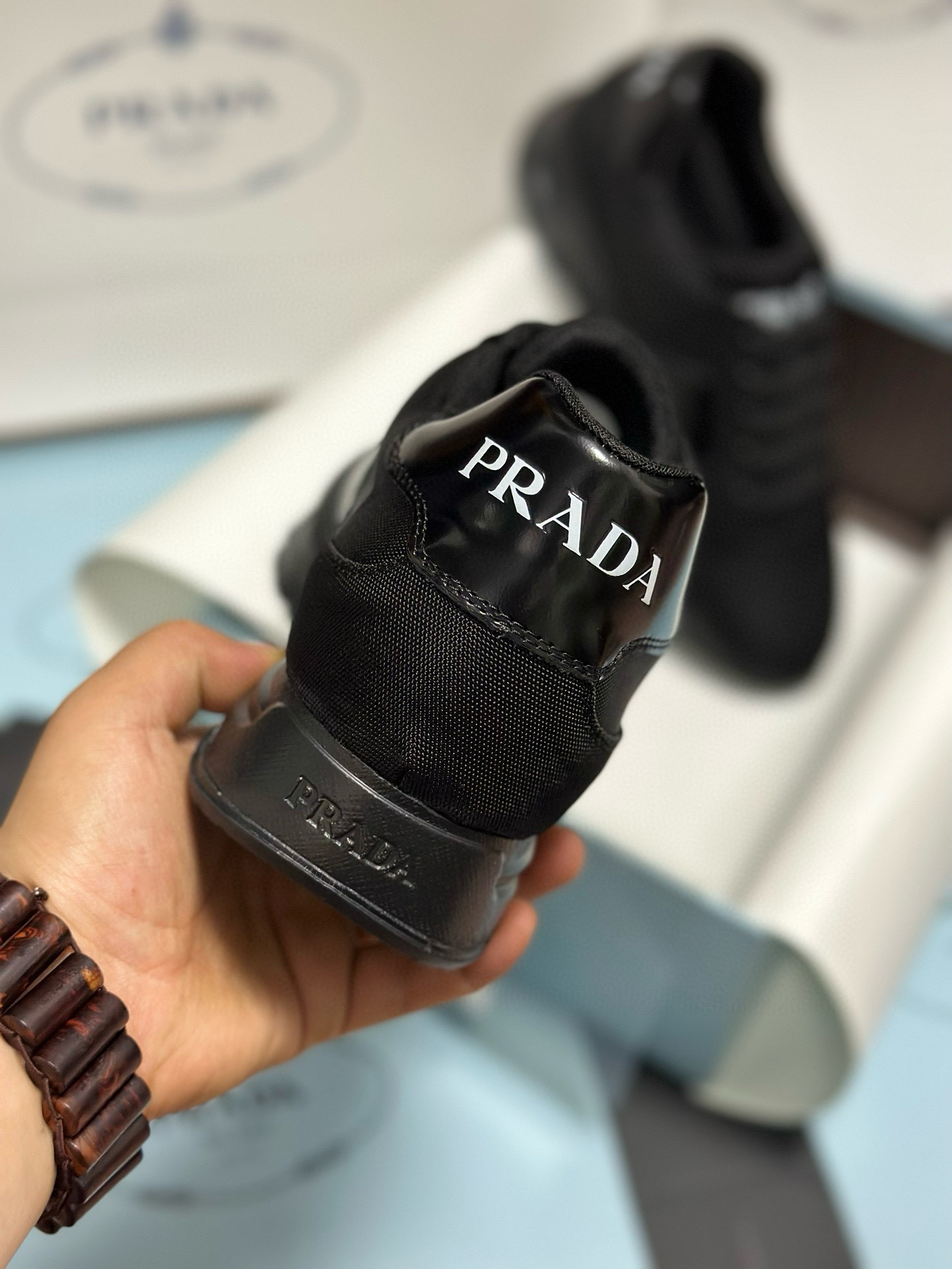 Prada Men's Black Fabric & Leather Sneakers - Italian Craftsmanship, Sizes 38-46 10 i1743471745477 9424 0 8
