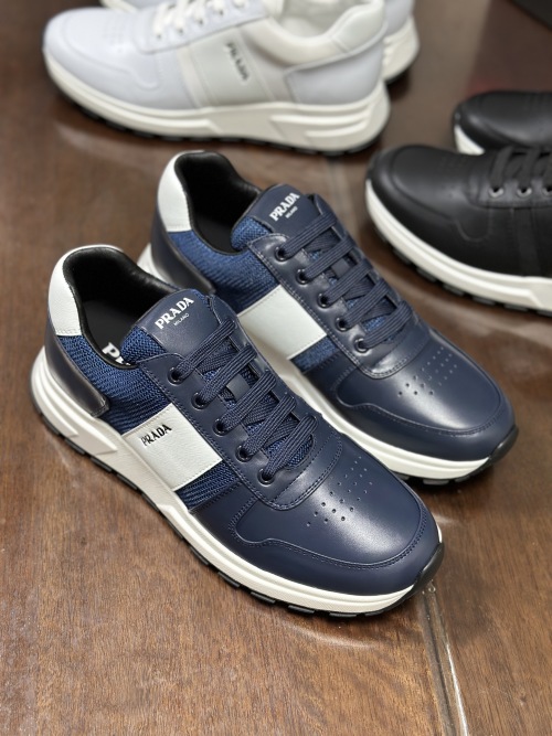 Prada Men's Leather and Fabric Sneakers - Stylish, Comfortable, and Durable 1 Prada Men's Leather and Fabric Sneakers - Stylish, Comfortable, and Durable