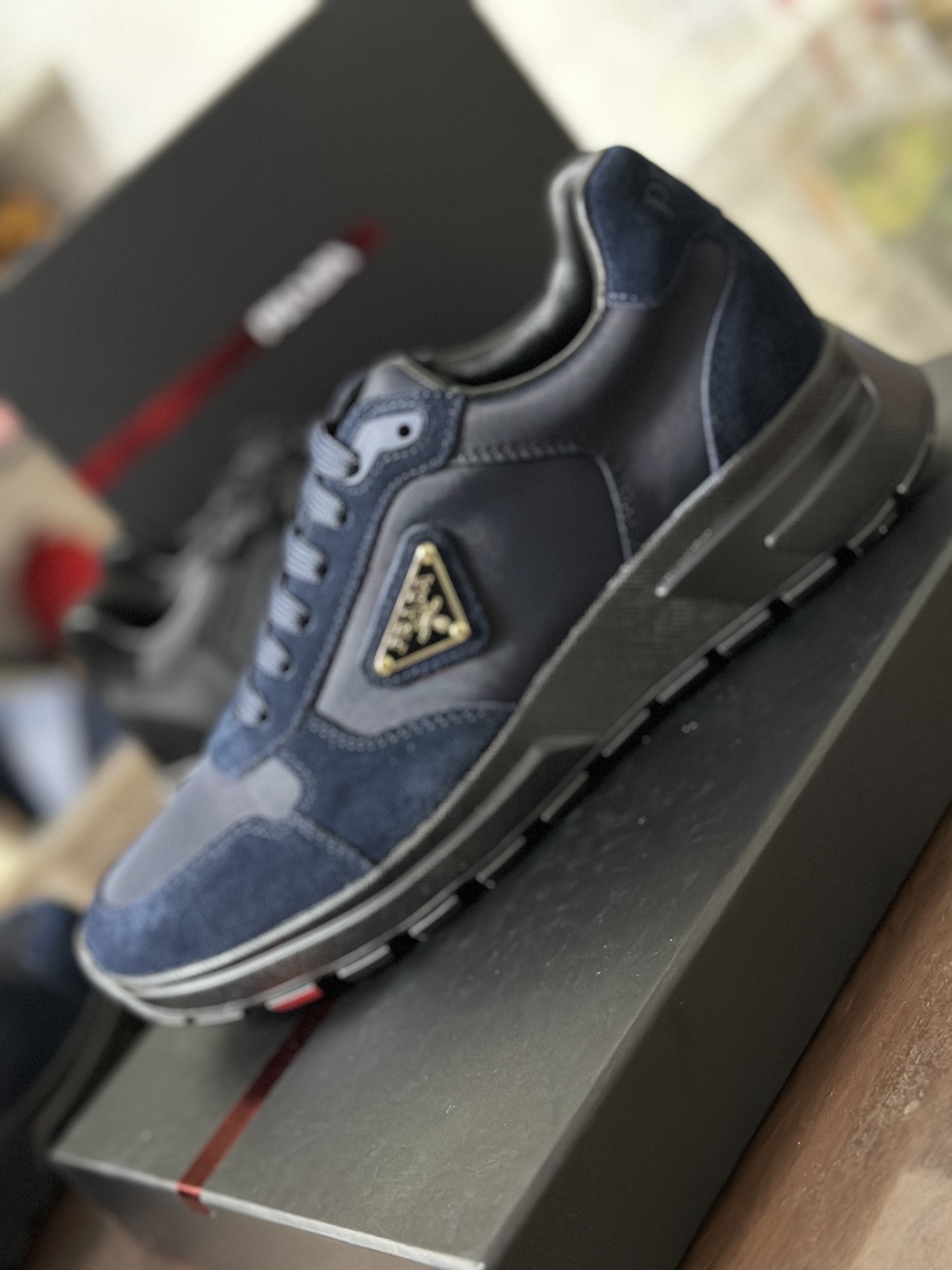 Prada Re-Nylon & Suede Leather Sneakers with Logo Laces - Stylish & Comfortable 4 i1750129152214 1605 0 4
