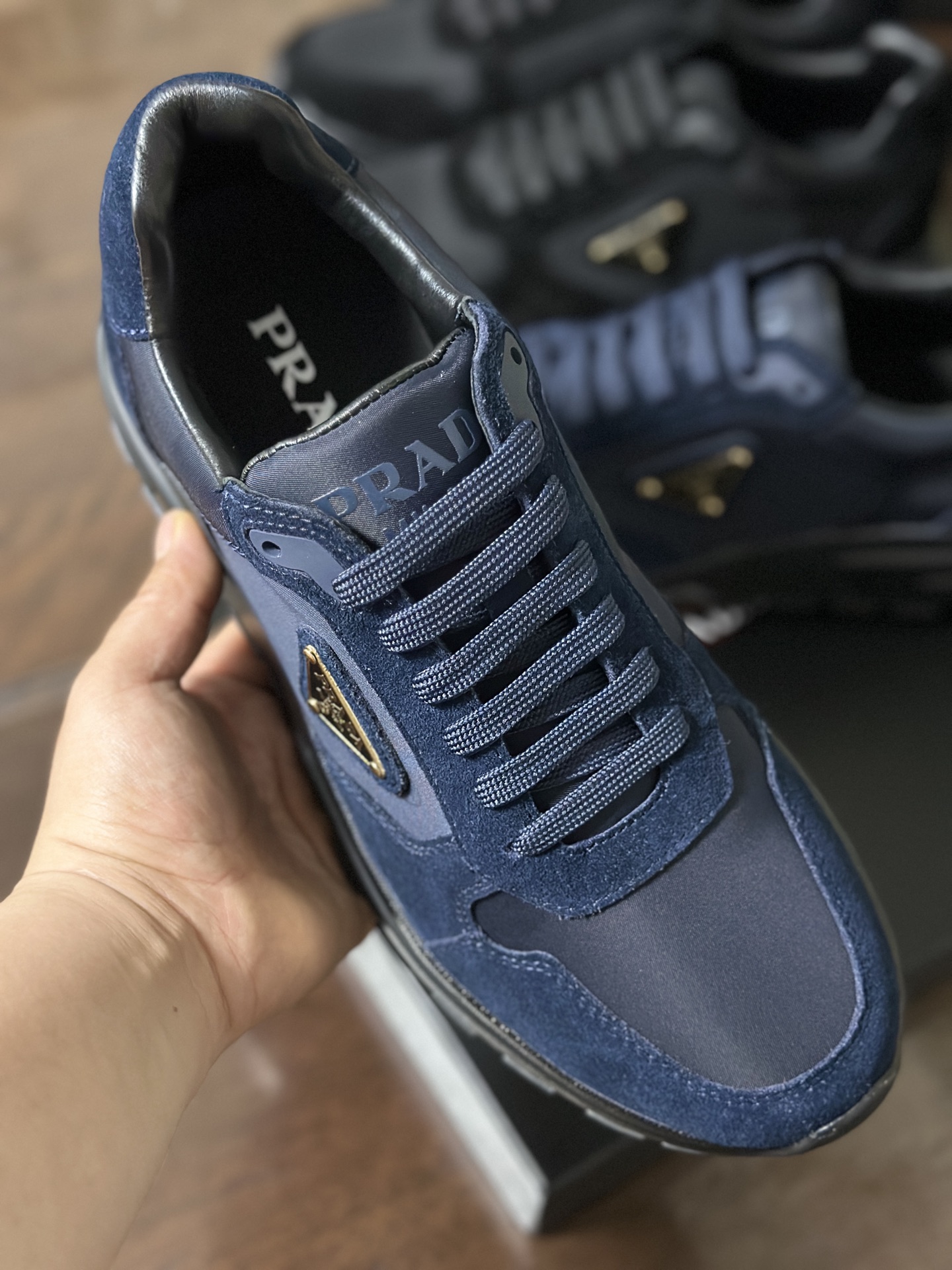 Prada Re-Nylon & Suede Leather Sneakers with Logo Laces - Stylish & Comfortable 10 i1750129162371 3379 0 8