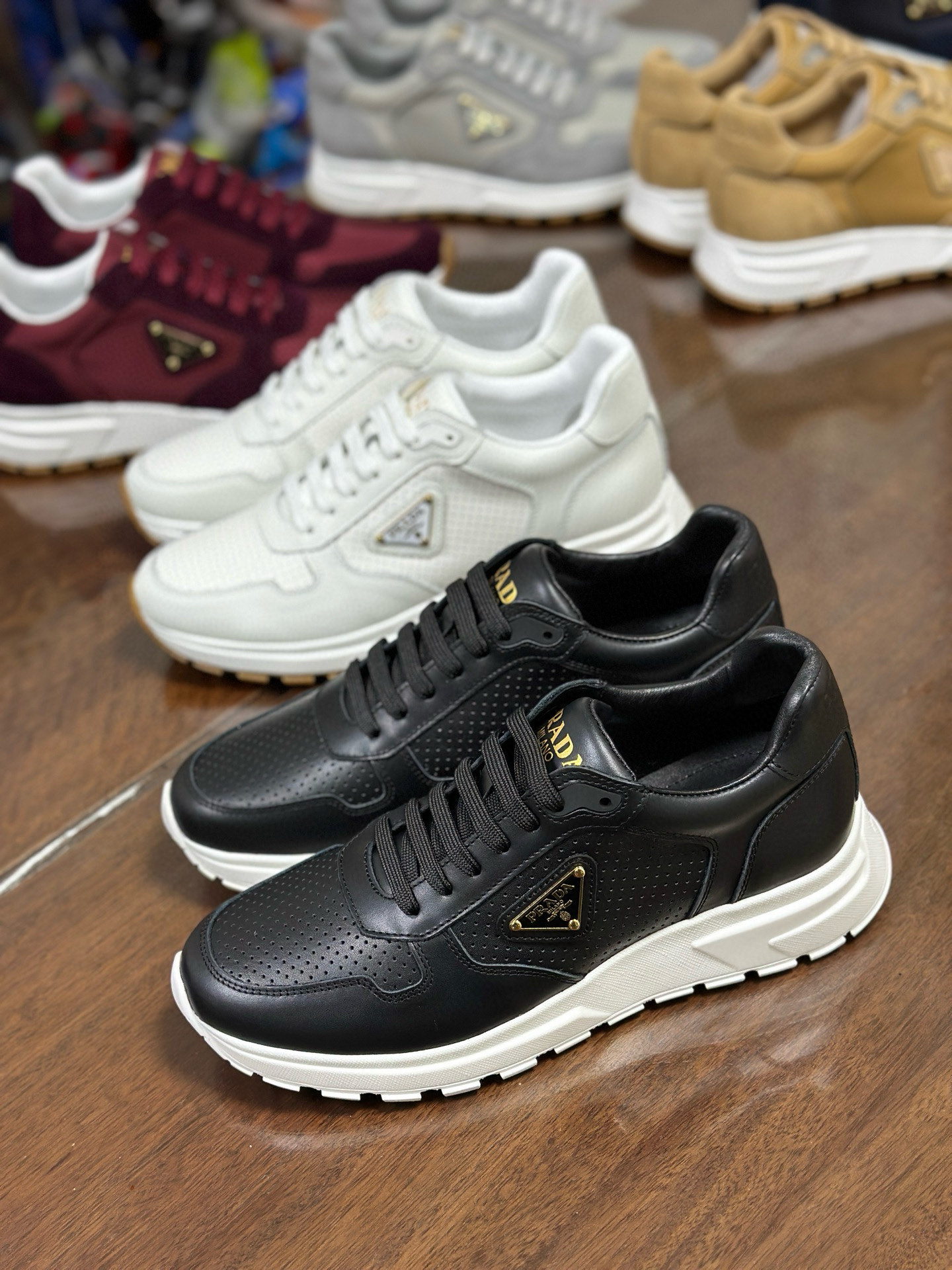 Prada Prax 2.0 White Leather Sneakers with Perforated Design and Iconic Logo 6 i1751161838298 3602 0 4