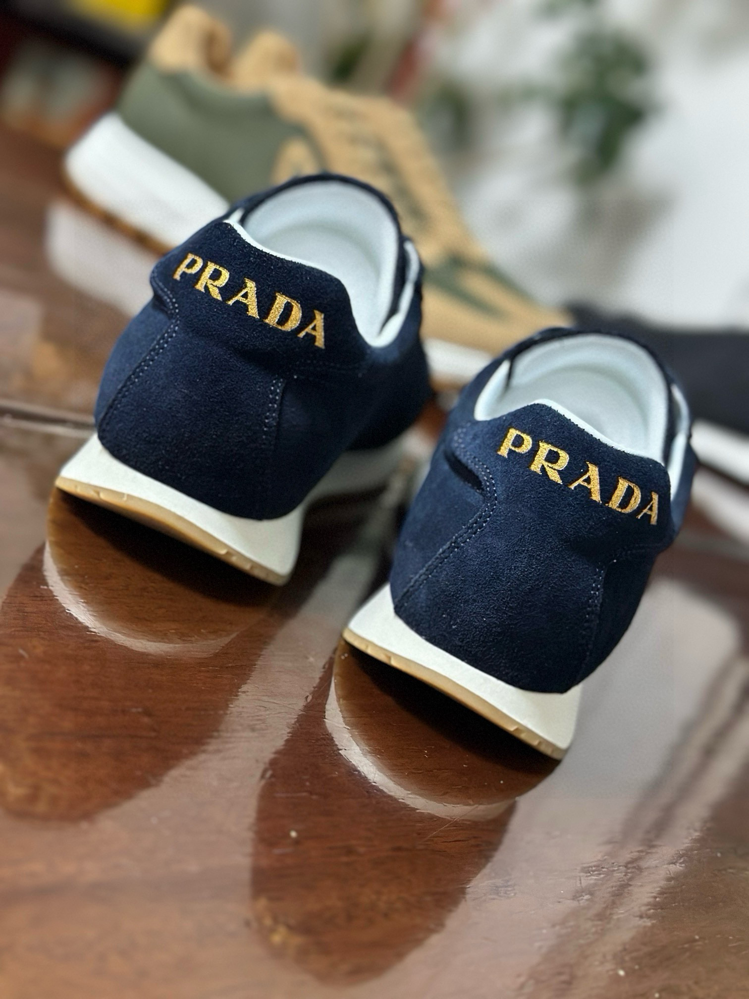 Prada Men's Suede Leather Sneaker Casual Shoes - Blue 4 i1751506985701 5084 0 2