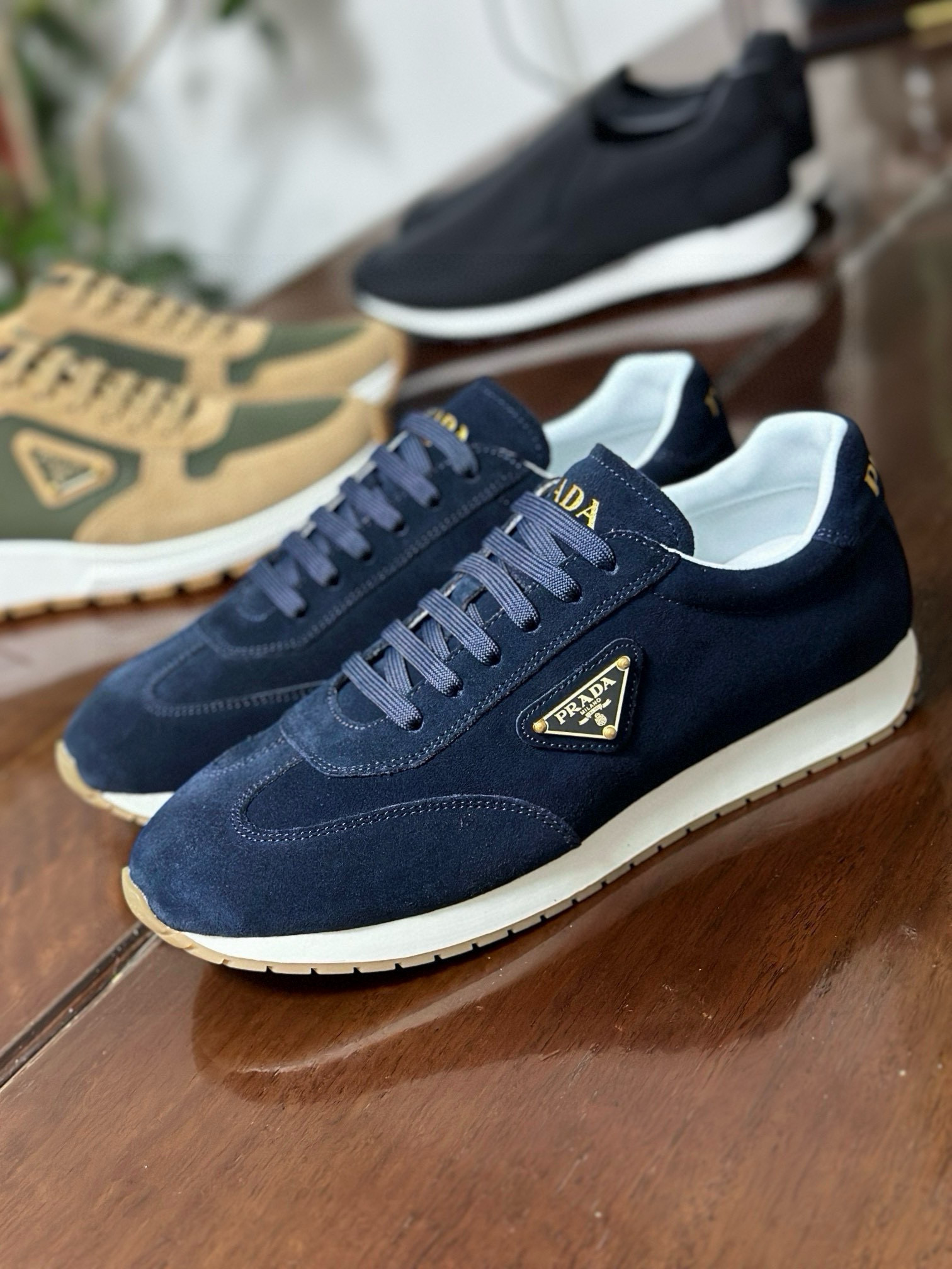Prada Men's Suede Leather Sneaker Casual Shoes - Blue 3 i1751506986305 7987 0 1