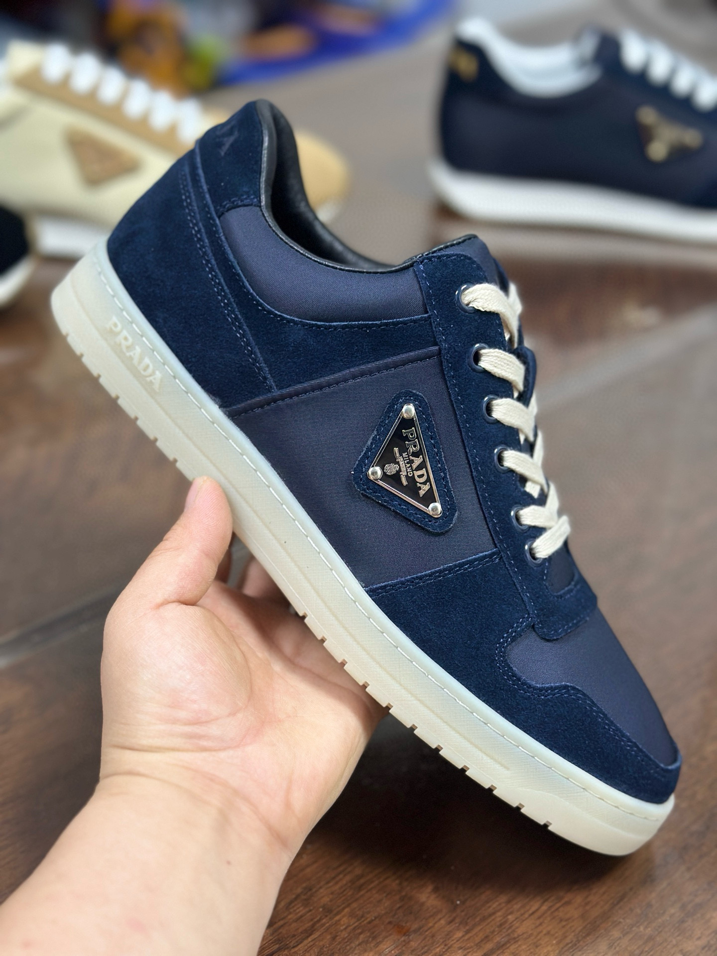 Prada Men's Nappa Leather Sneakers with Metal Logo - Model 2EE375, Sizes 38-46 6 i1752198872704 6393 0 4
