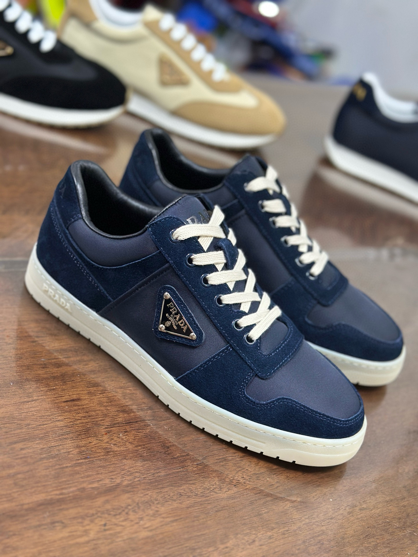 Prada Men's Nappa Leather Sneakers with Metal Logo - Model 2EE375, Sizes 38-46 3 i1752198873278 780 0 1