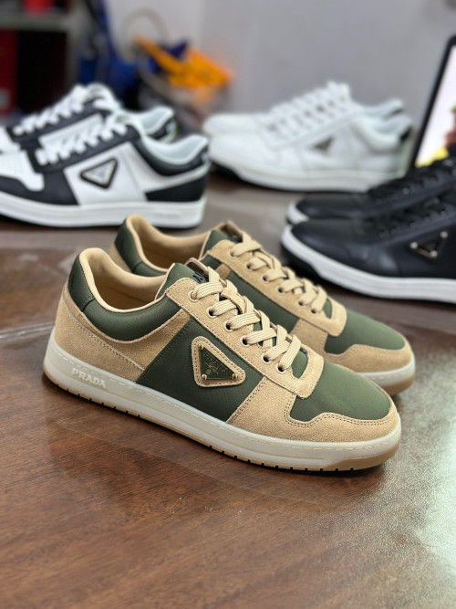 Prada Men's Nappa Leather & Suede Low-Top Sneakers - Style & Comfort
