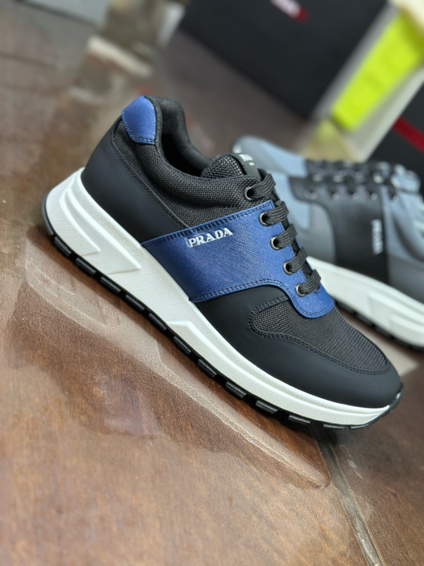 Prada Men's Leather and Mesh Sneakers: Italian Craftsmanship, Stylish Comfort 4 i1752284385032 2620 0 2