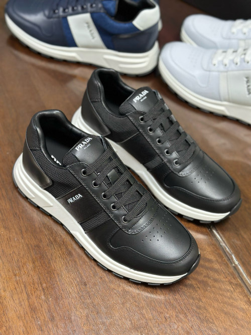 Prada Men's Leather & Fabric Sneakers - Stylish, Comfortable, and Durable 1 Prada Men's Leather & Fabric Sneakers - Stylish, Comfortable, and Durable