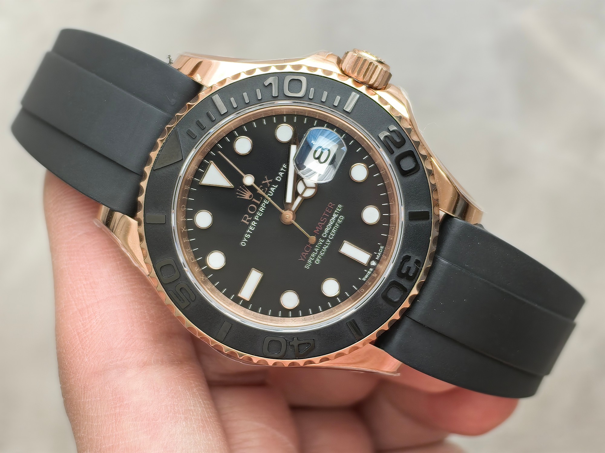 NO:619465,FH counterweight rose gold Yacht-Master 40MM,19860909FH配重玫瑰金游艇名仕 40MM,,Watch