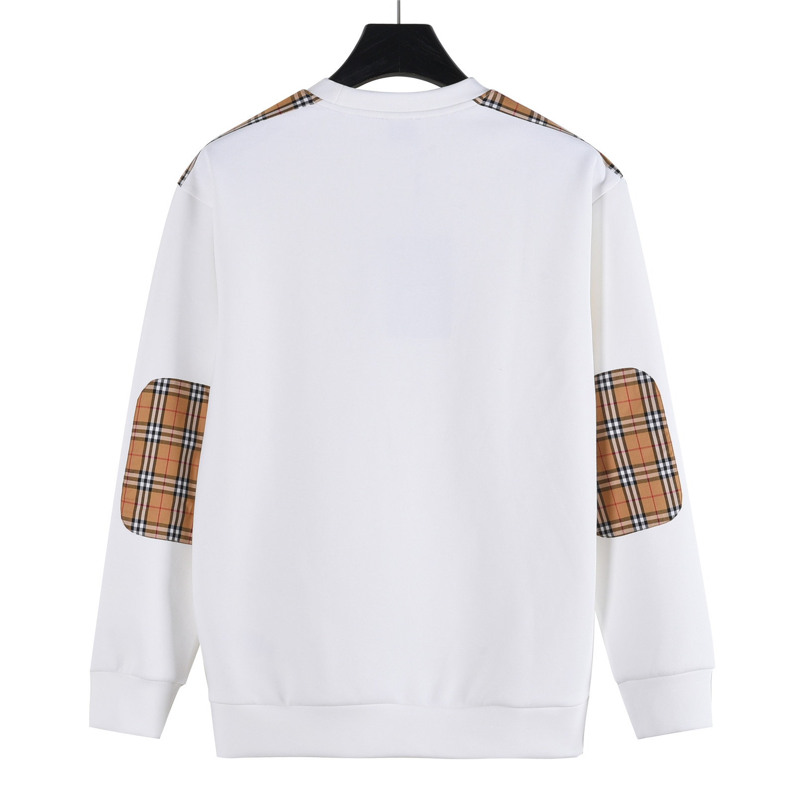 Burberry/巴宝莉 25ss 肩膀袖子贴布胸口刺绣战马logo太空棉卫衣 黑色 白色