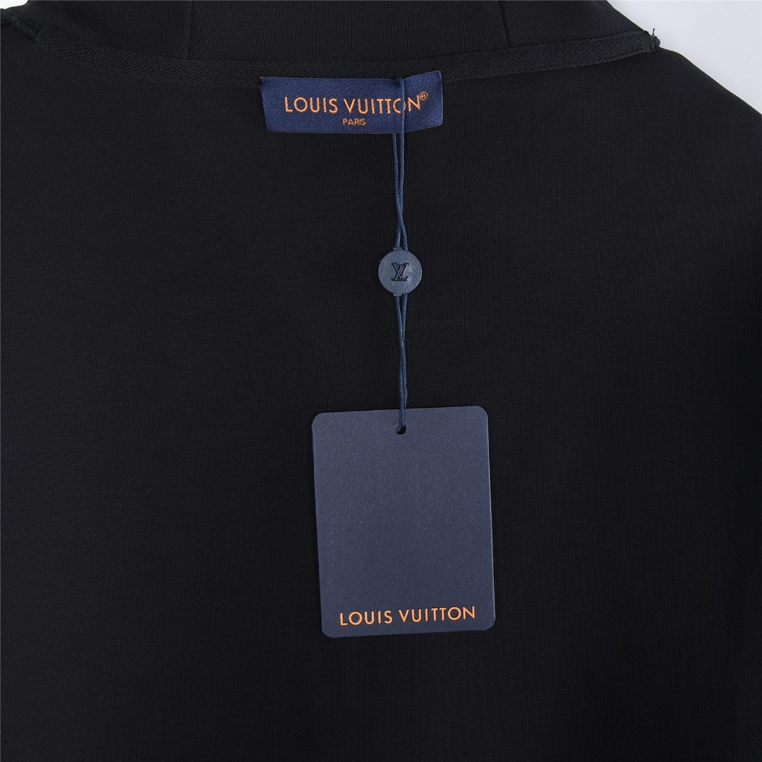 Louis Vuitton/路易威登 25ss胸前渐变印花连帽卫衣白色 黑色
