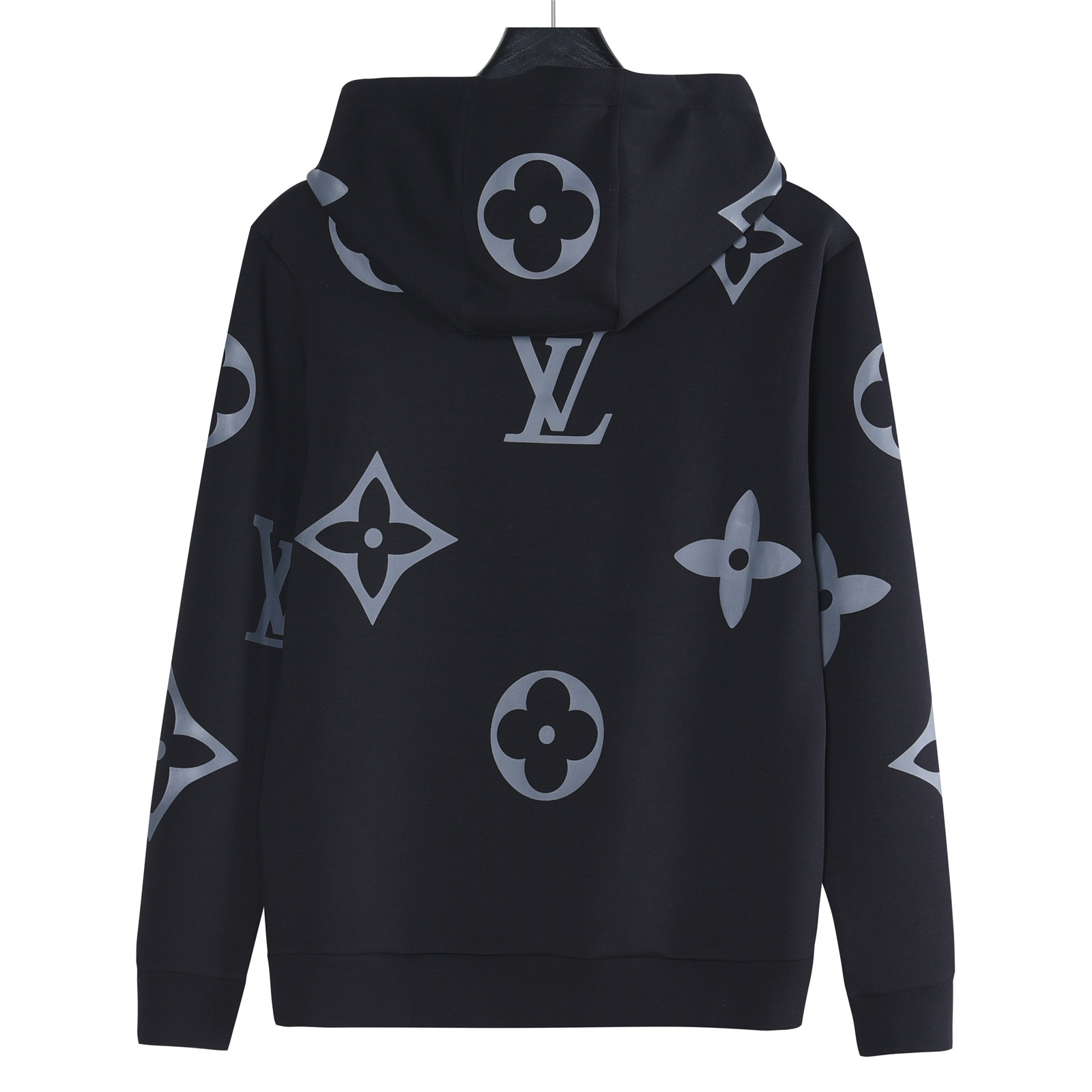 Louis Vuitton/路易威登 满印老花连帽卫衣白色 黑色