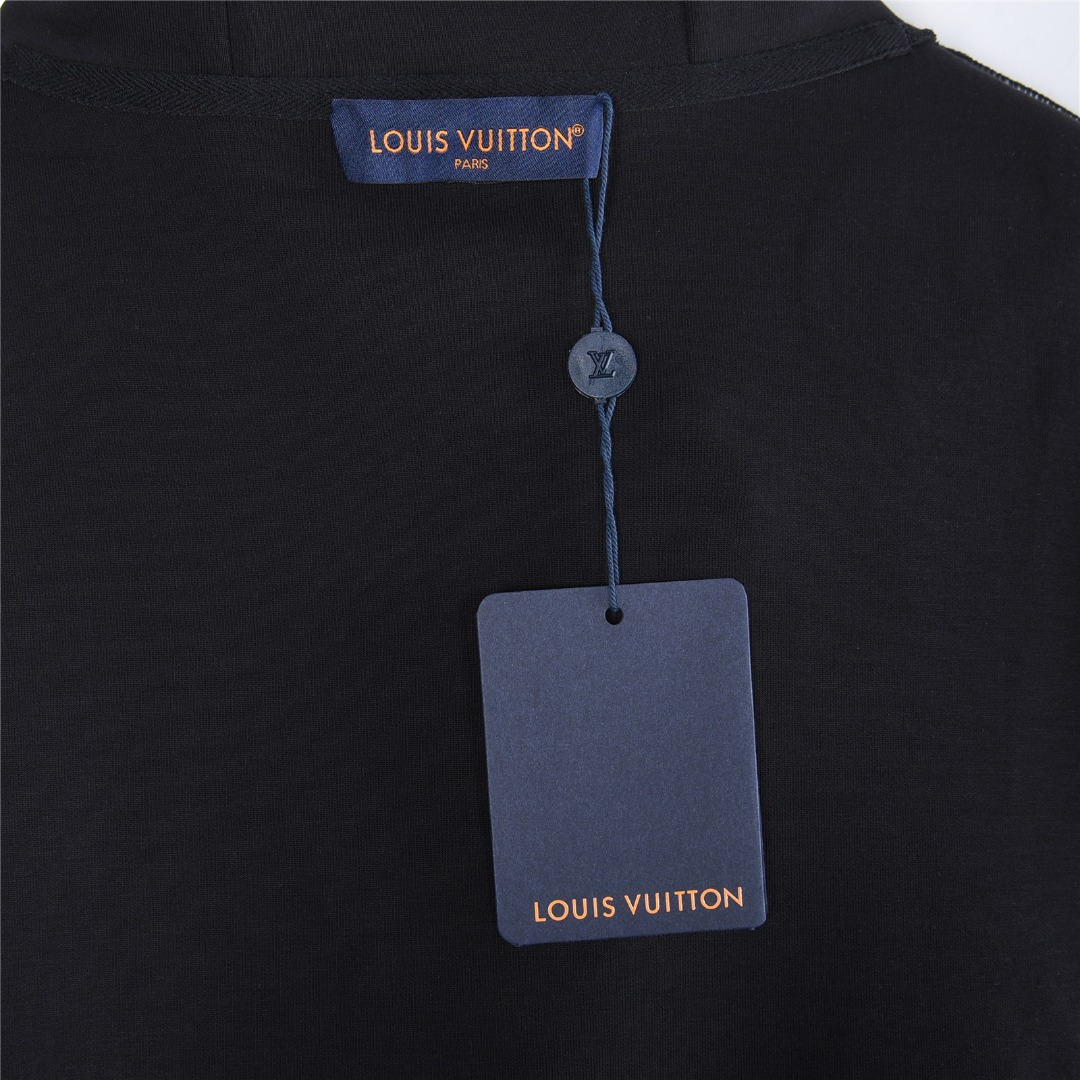 Louis Vuitton/路易威登 满印老花连帽卫衣白色 黑色