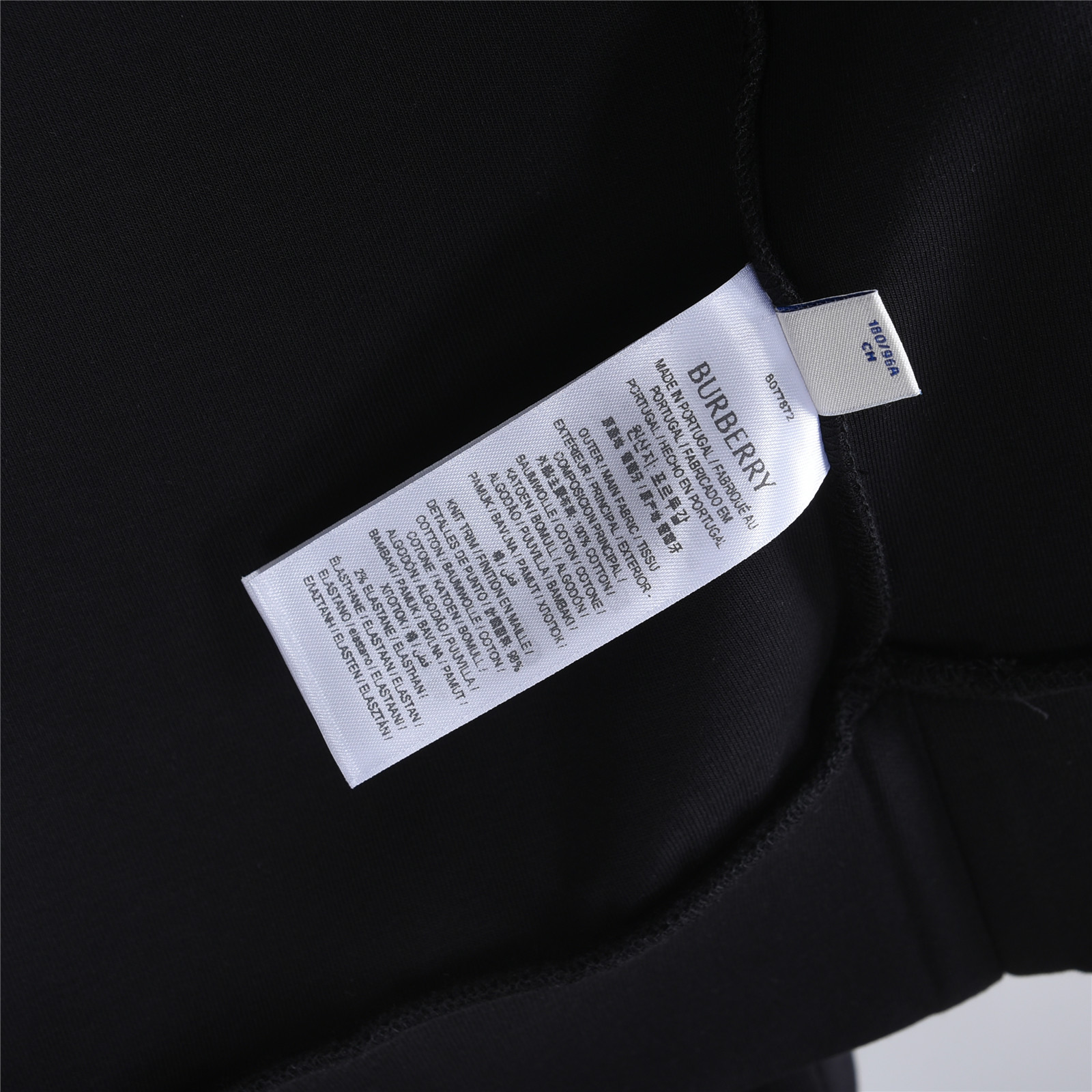 Burberry/巴宝莉 胸口圆圈刺绣战马手臂格纹贴布连帽卫衣白色 黑色