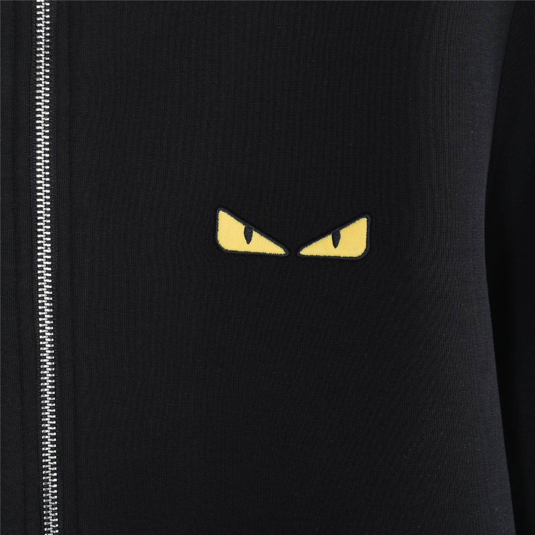 Fendi/芬迪 25FW小怪兽刺绣眼睛拉链立领外套 Fendi/芬迪