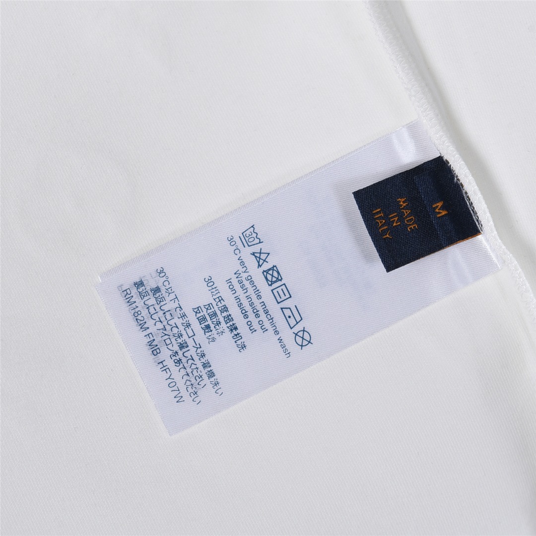 LouisVuitton/路易威登25ss植绒满印长袖 LouisVuitton/路易威登八明治空气层套头圆领长袖 打底衫黑色 白色