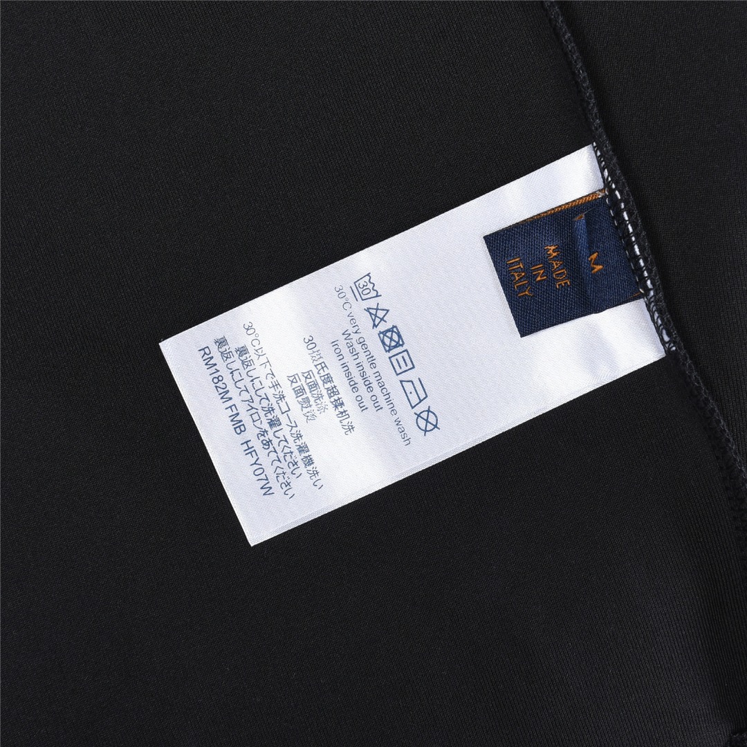 LouisVuitton/路易威登25ss植绒满印长袖 LouisVuitton/路易威登八明治空气层套头圆领长袖 黑色 白色