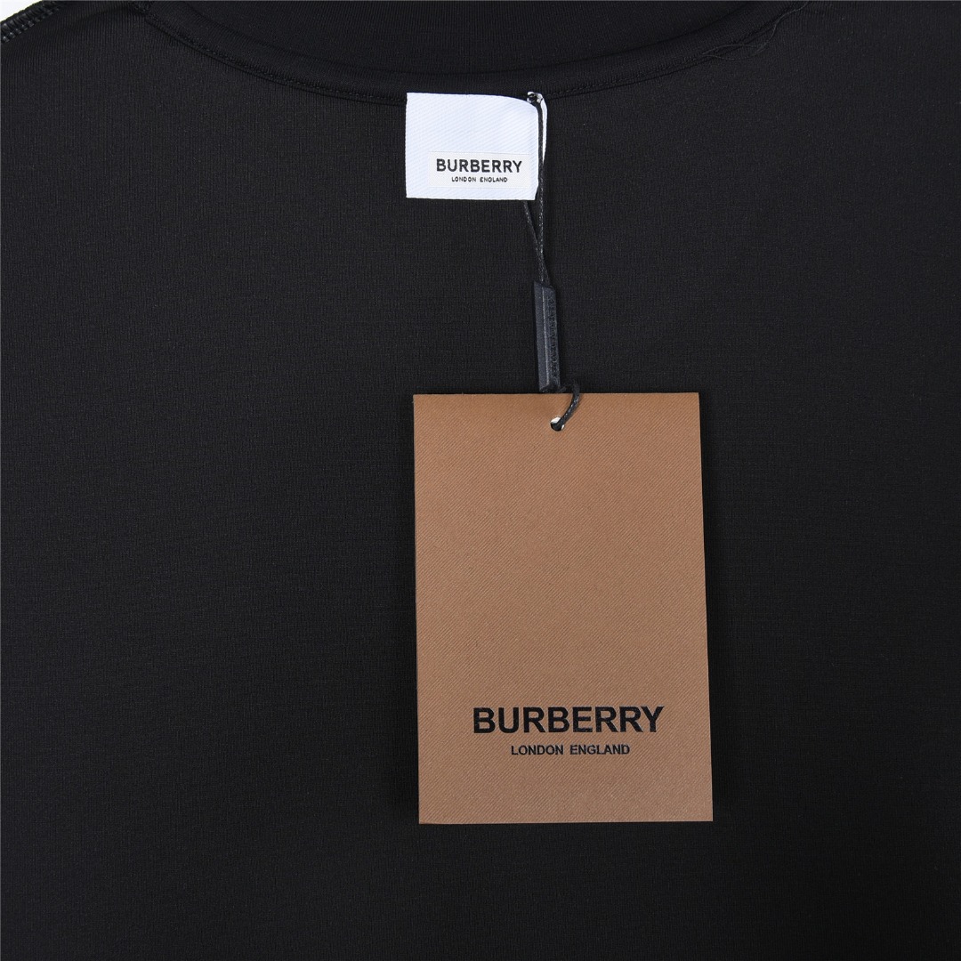 Burberry/巴宝莉25ss圆圈战马刺绣肩膀字母刺绣长袖 黑色 白色