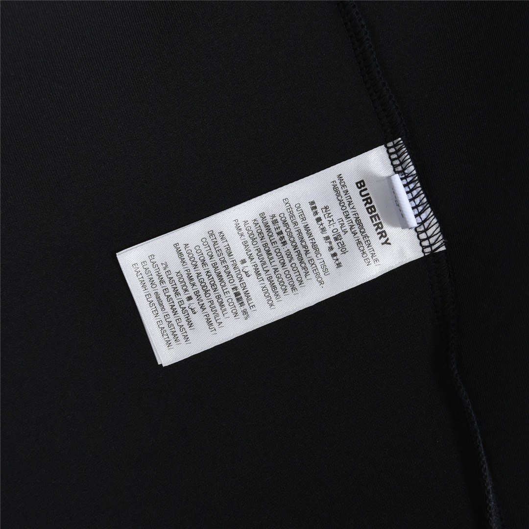 Burberry/巴宝莉25ss圆圈战马刺绣肩膀字母刺绣长袖 黑色 白色
