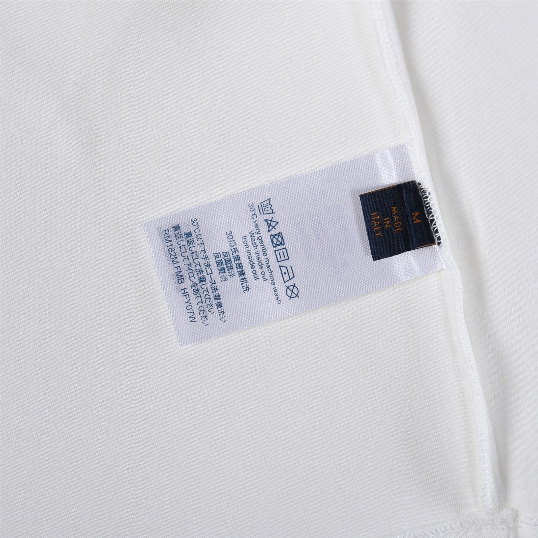 LouisVuitton/路易威登25ssLV大LOGO植绒满印长袖 黑色 白色