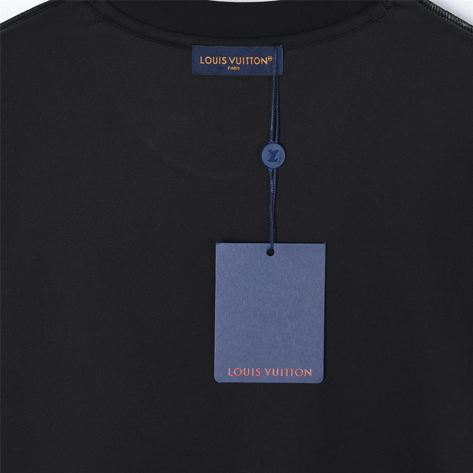 LouisVuitton/路易威登25ssLV大LOGO植绒满印长袖 黑色 白色