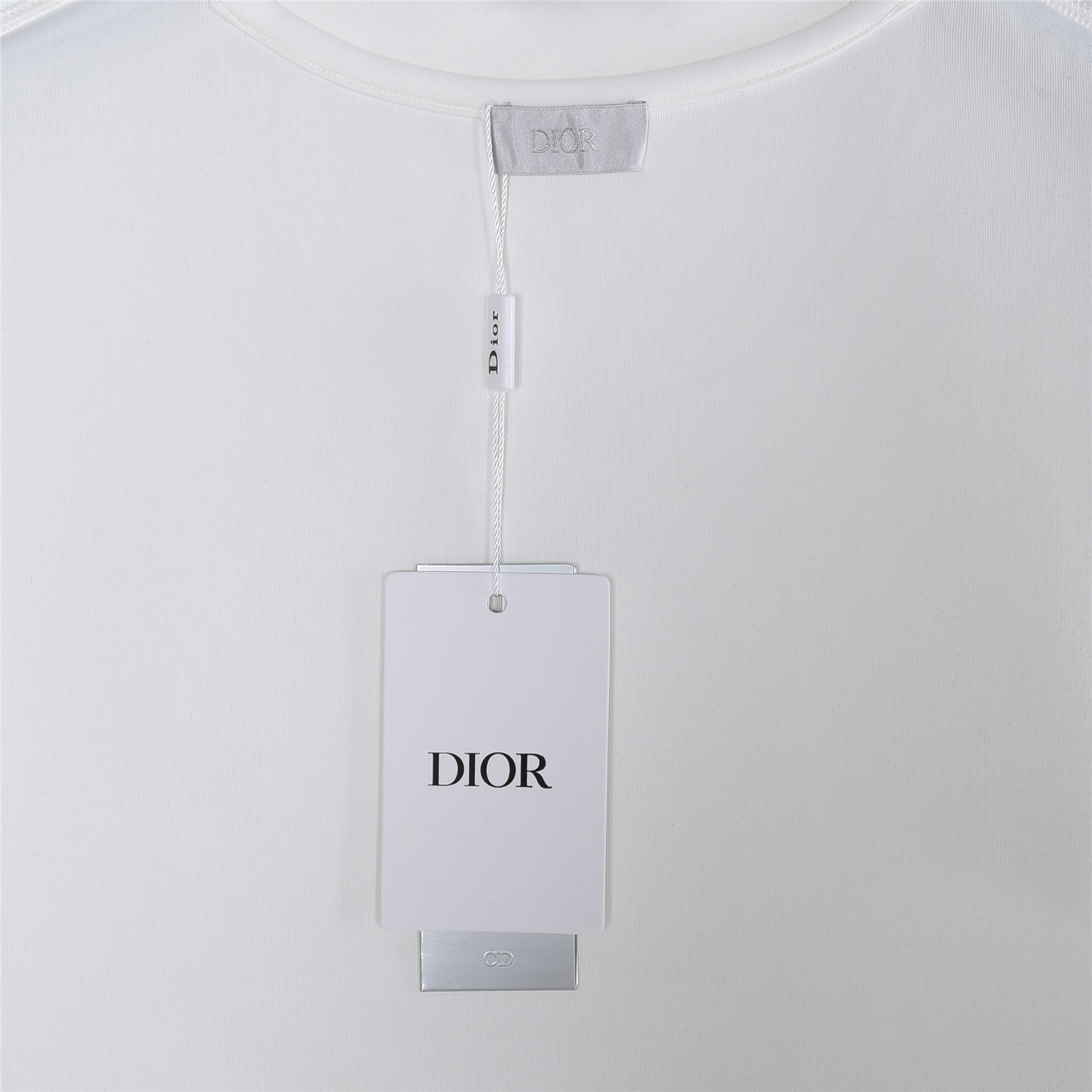 DIOR/迪奥25SS经典CD字母刺绣短袖 DIOR/迪奥2025秋冬太空棉字母刺绣logo时尚百搭打底圆领短袖衫