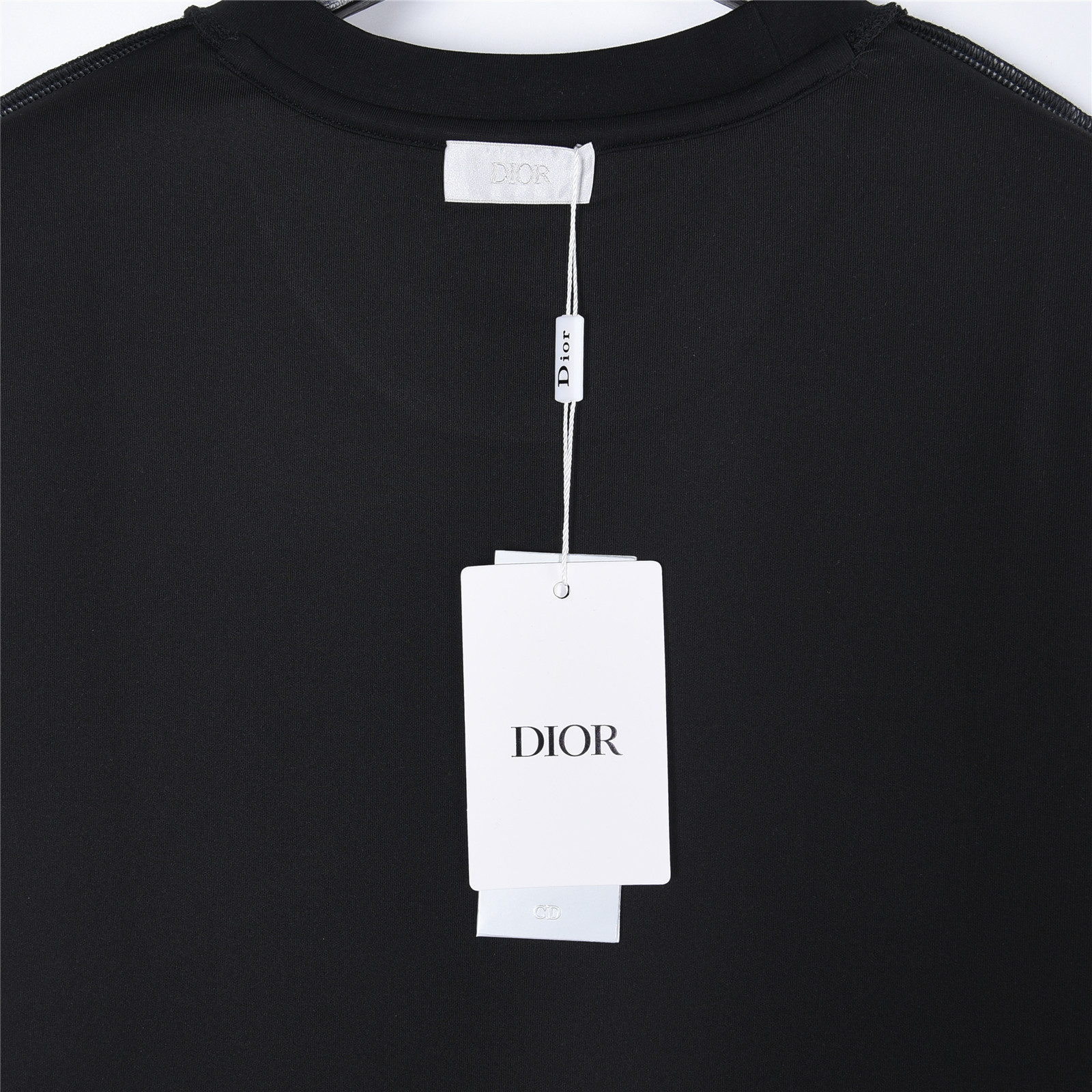 DIOR/迪奥25SS经典CD字母刺绣短袖 DIOR/迪奥2025秋冬太空棉字母刺绣logo时尚百搭打底圆领短袖衫
